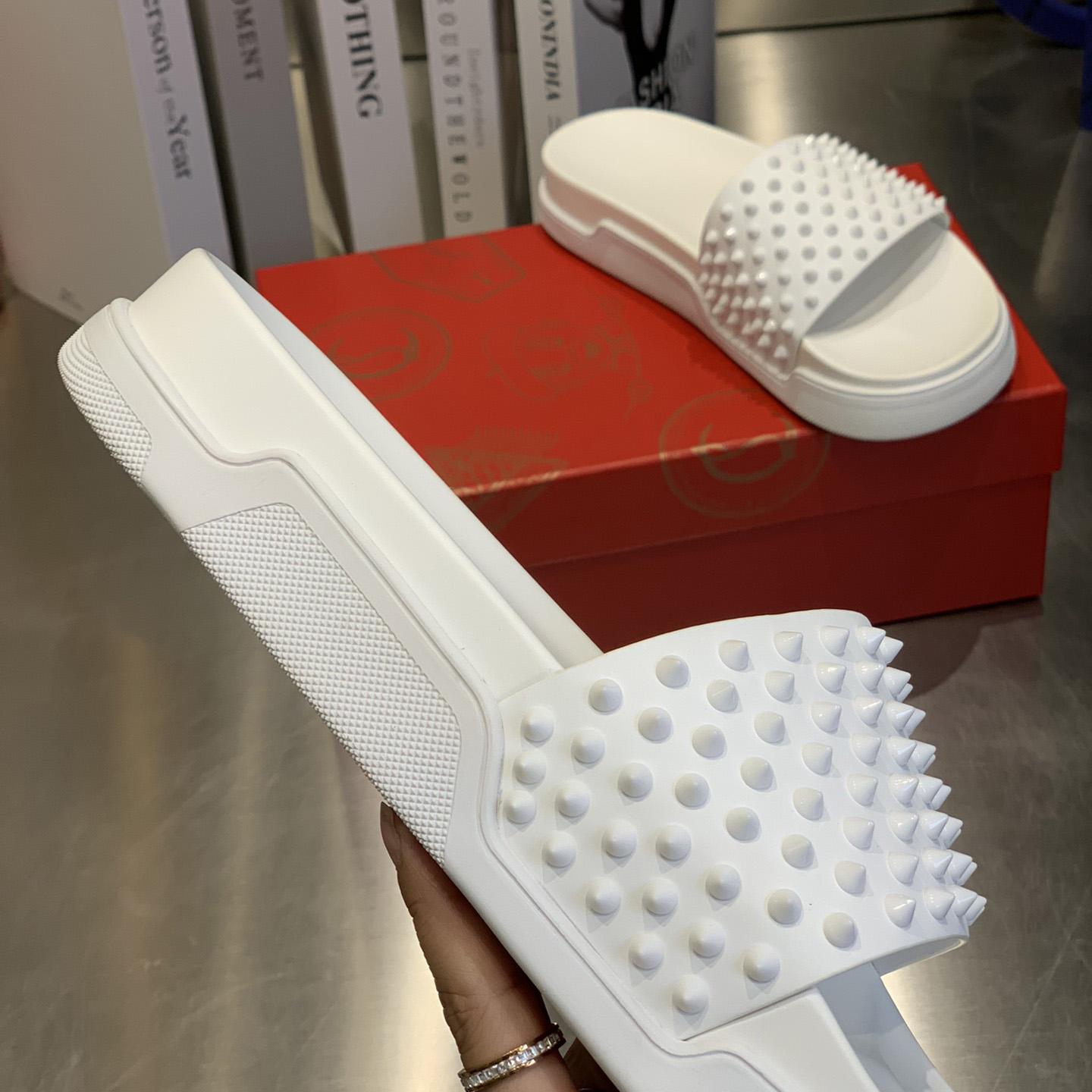 Christian Louboutin Pool Fun Spiked Slides - DopestKickz