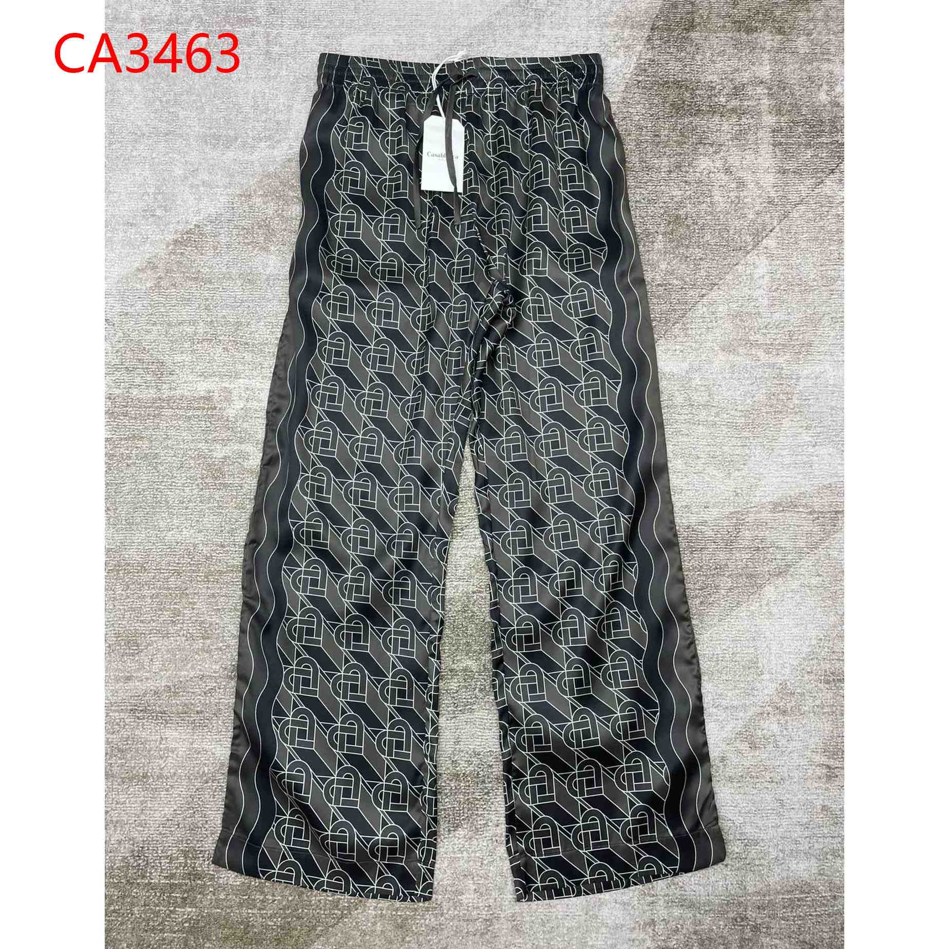 Casablanca Heart Monogram-print Silk Trousers CA3463 - DopestKickz