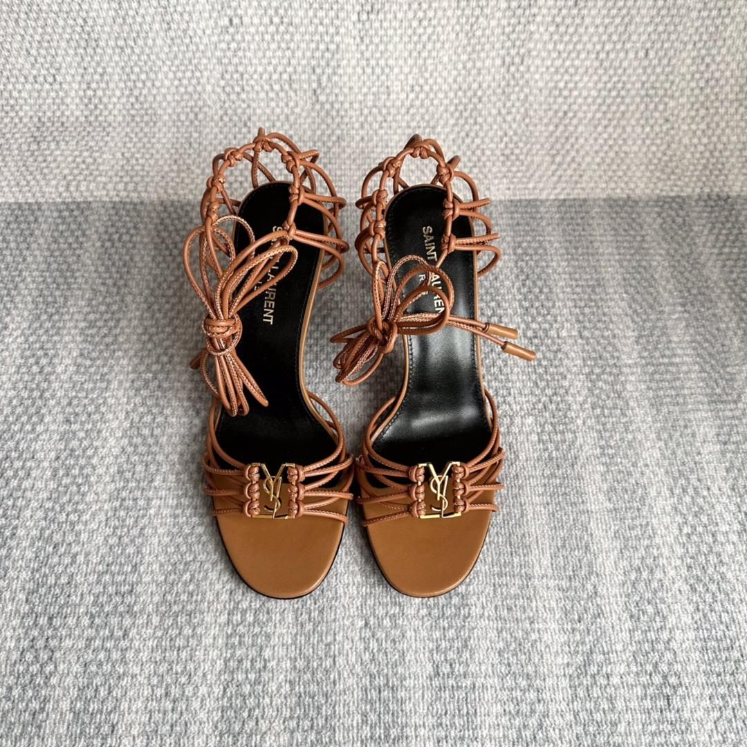Saint Laurent Babylone Sandals In Smooth Leather - DopestKickz