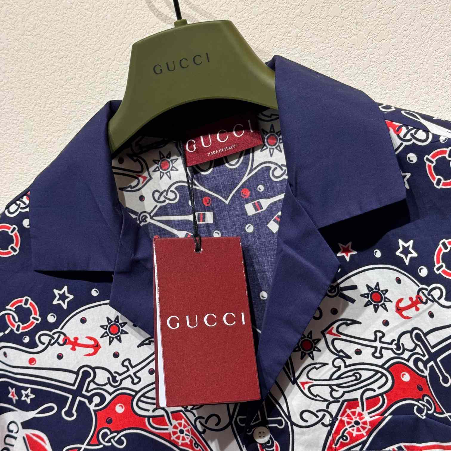 Gucci Double G bandana Print Cotton Shirt - DopestKickz