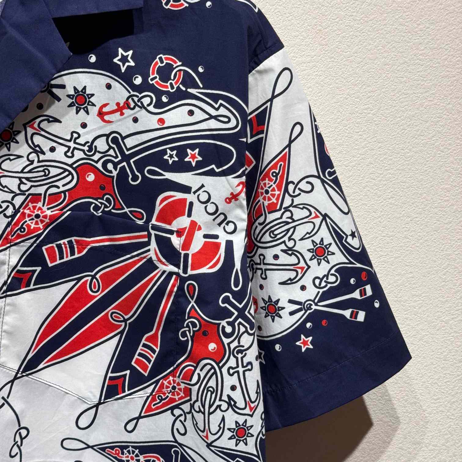 Gucci Double G bandana Print Cotton Shirt - DopestKickz