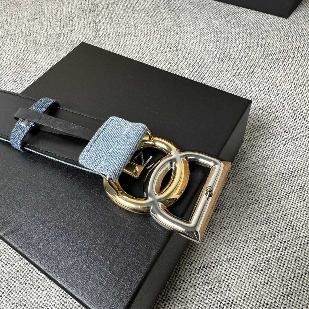 Dolce & Gabbana Denim Belt With DG Logo - DopestKickz