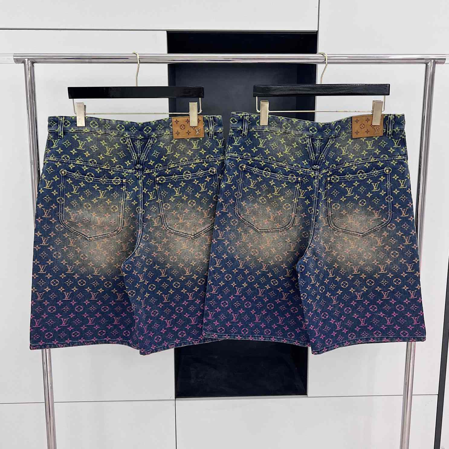 Louis Vuitton Monogram Denim Shorts - DopestKickz