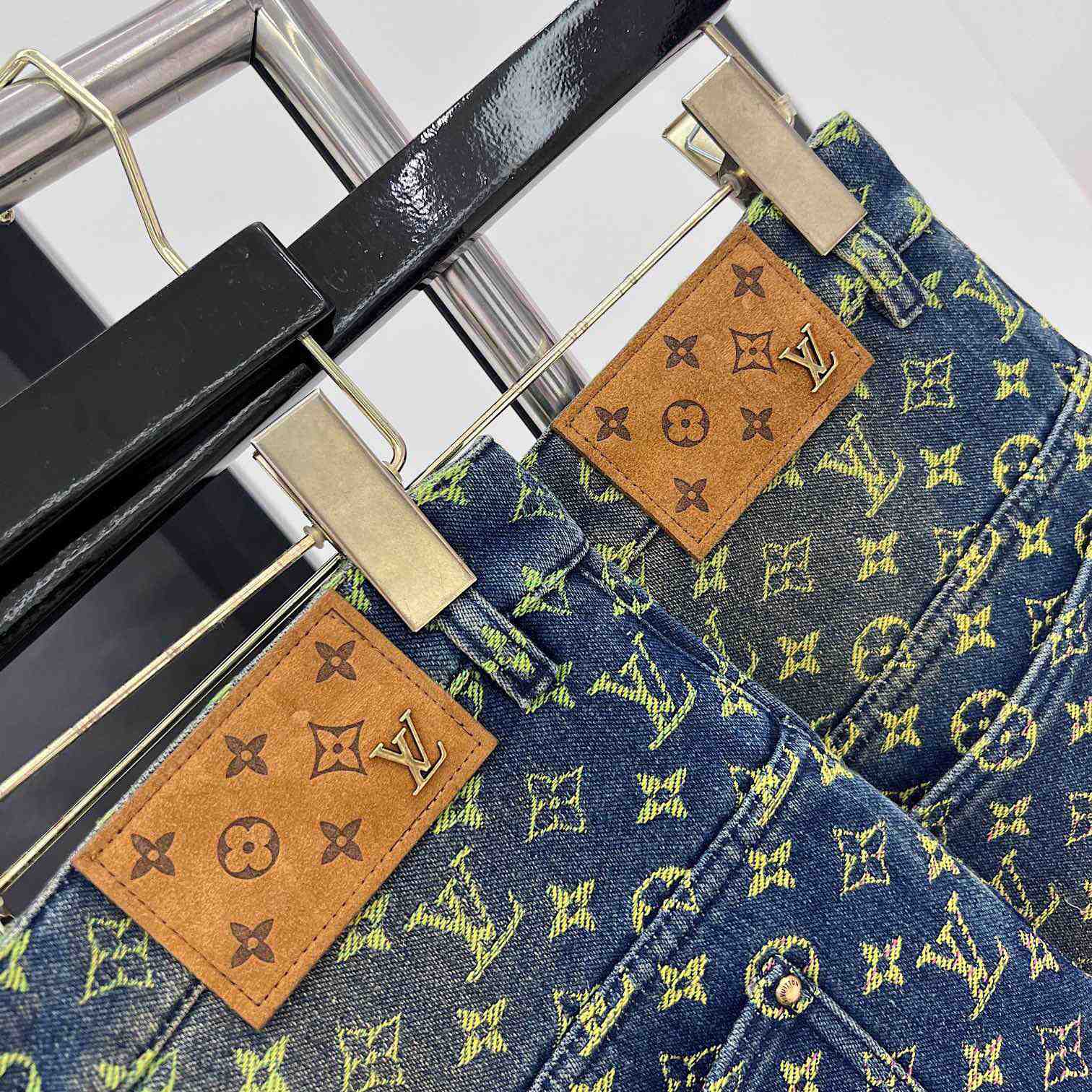 Louis Vuitton Monogram Denim Shorts - DopestKickz