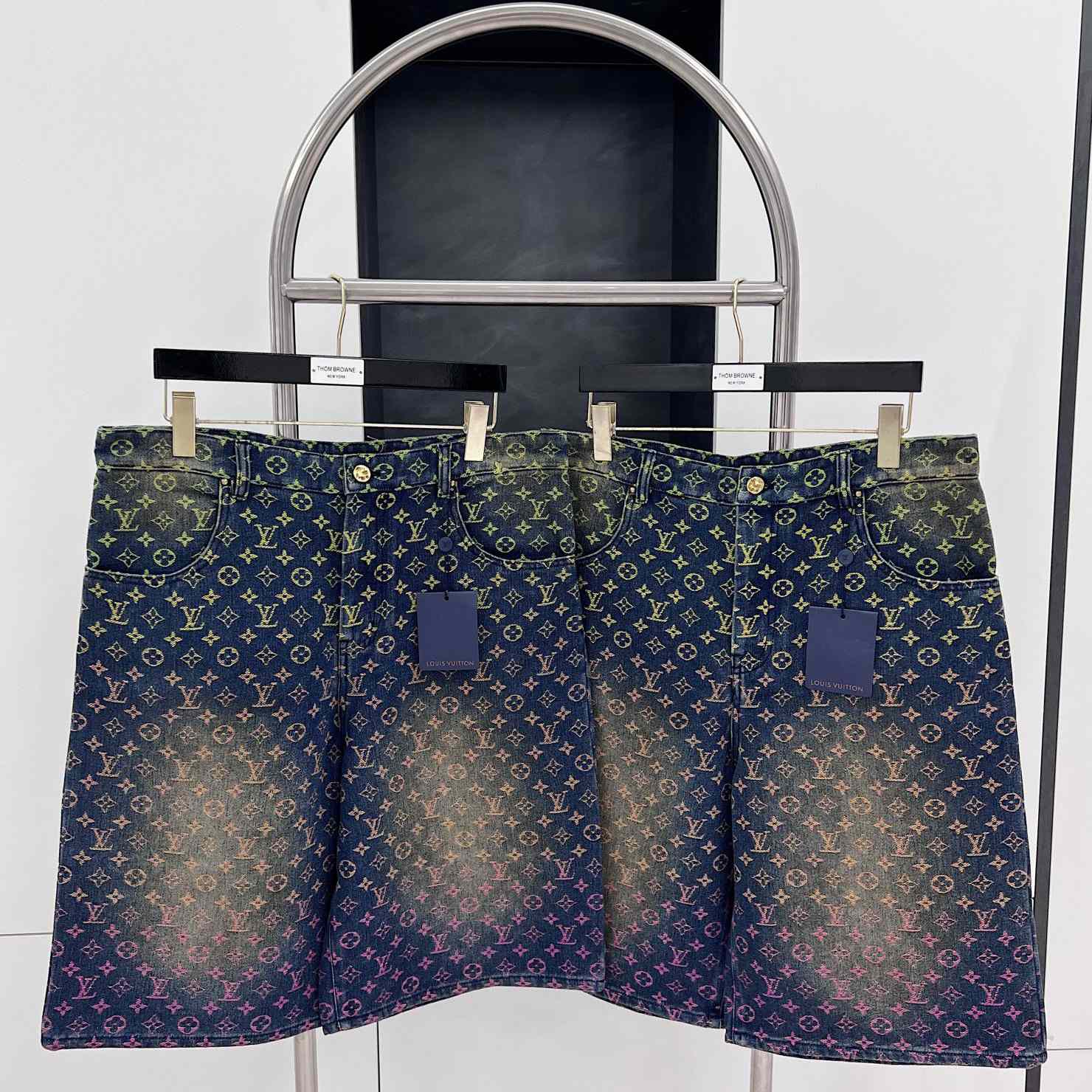 Louis Vuitton Monogram Denim Shorts - DopestKickz