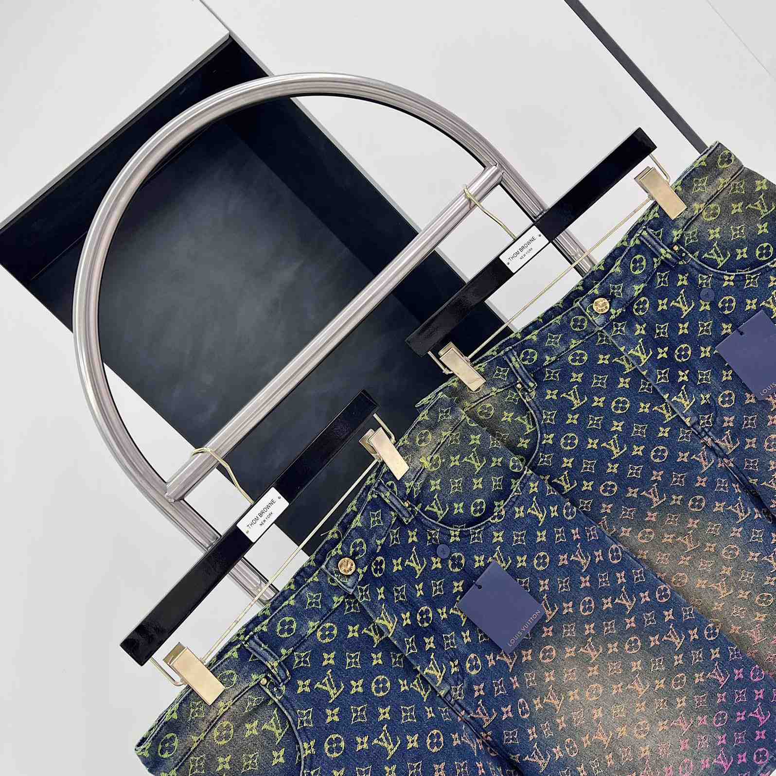Louis Vuitton Monogram Denim Shorts - DopestKickz