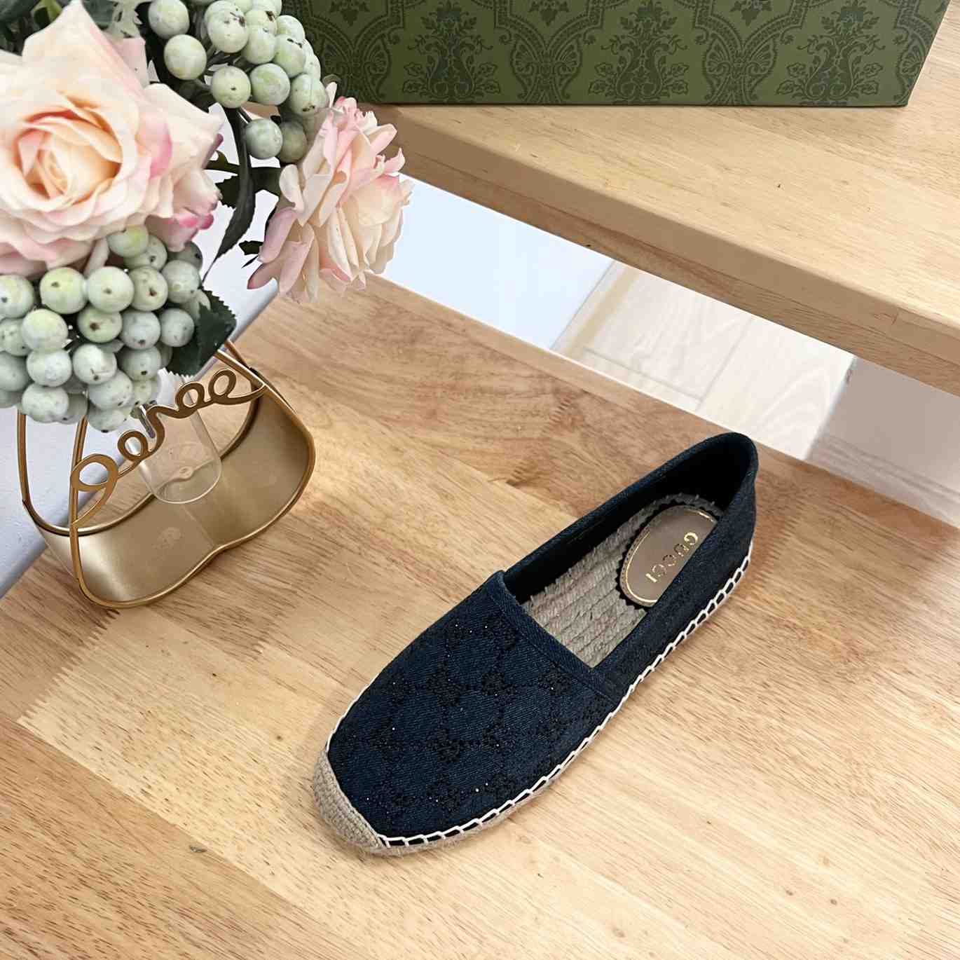 Gucci Women's Espadrille With GG Crystals - DopestKickz