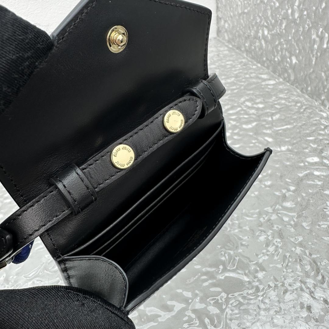 Miu Miu Leather Wallet With Leather And Cord Shoulder Strap - DopestKickz