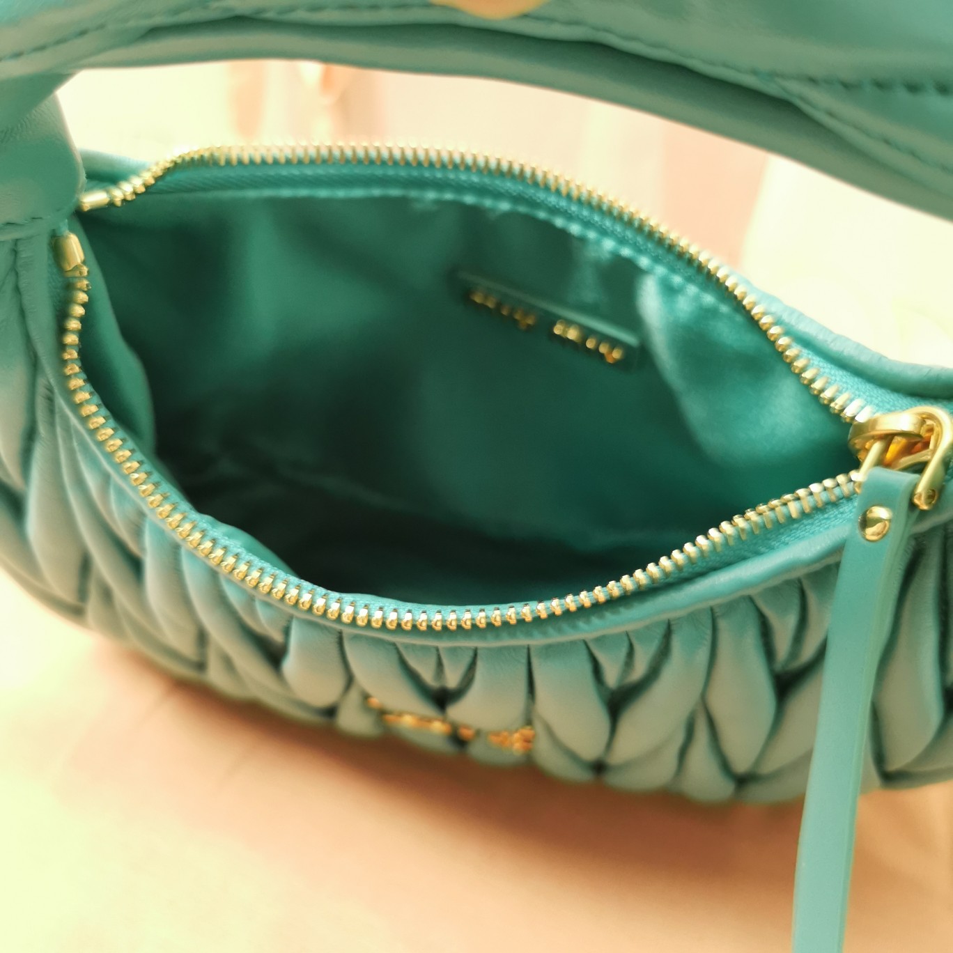 Miu Miu Wander Matelassé Nappa Leather Hobo Bag (23X13X7cm) - DopestKickz