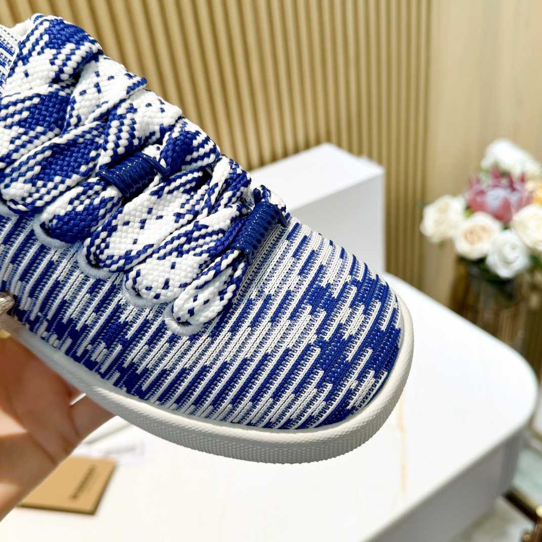 Burberry Check Knit Box Sneakers - DopestKickz