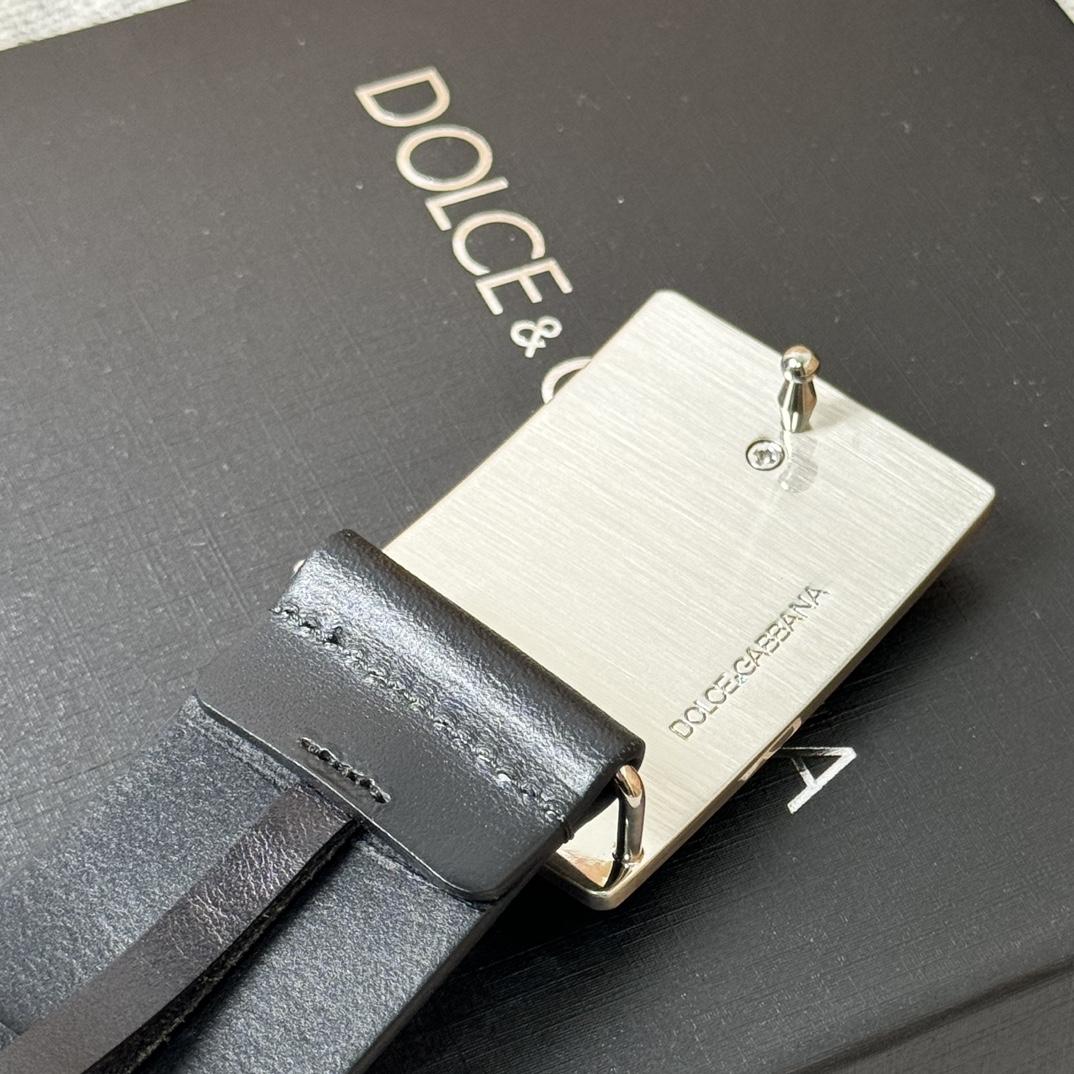 Dolce & Gabbana Calfskin Belt With Branded Tag - DopestKickz