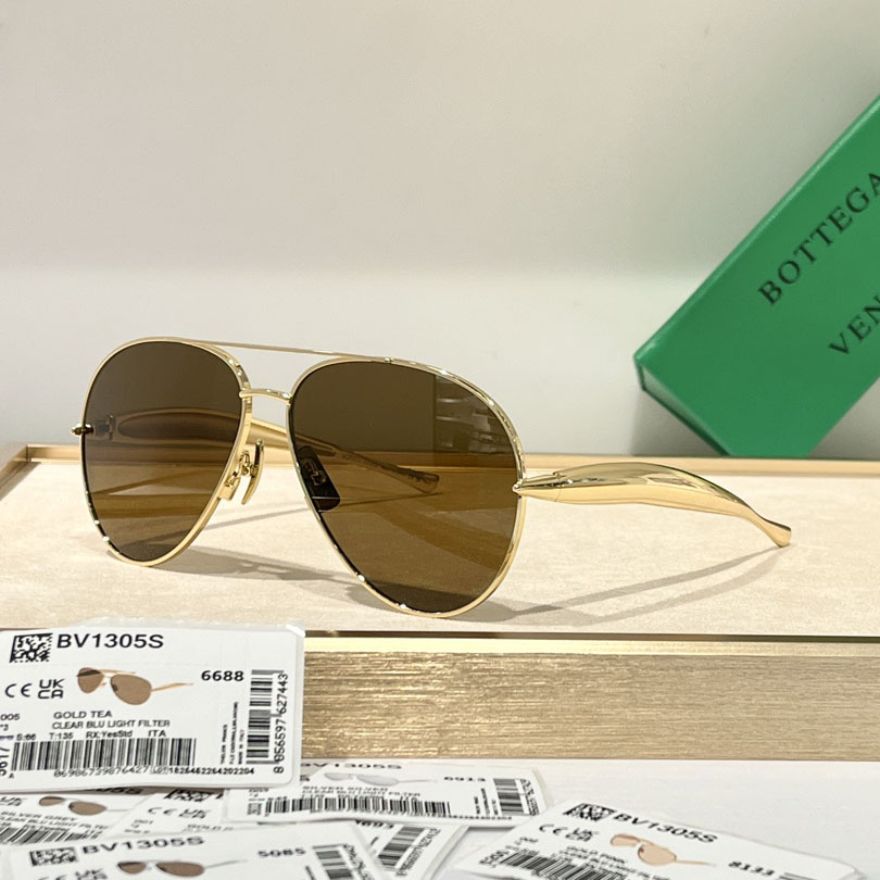 Bottega Veneta Sardine Aviator Sunglasses   BV1305S - DopestKickz