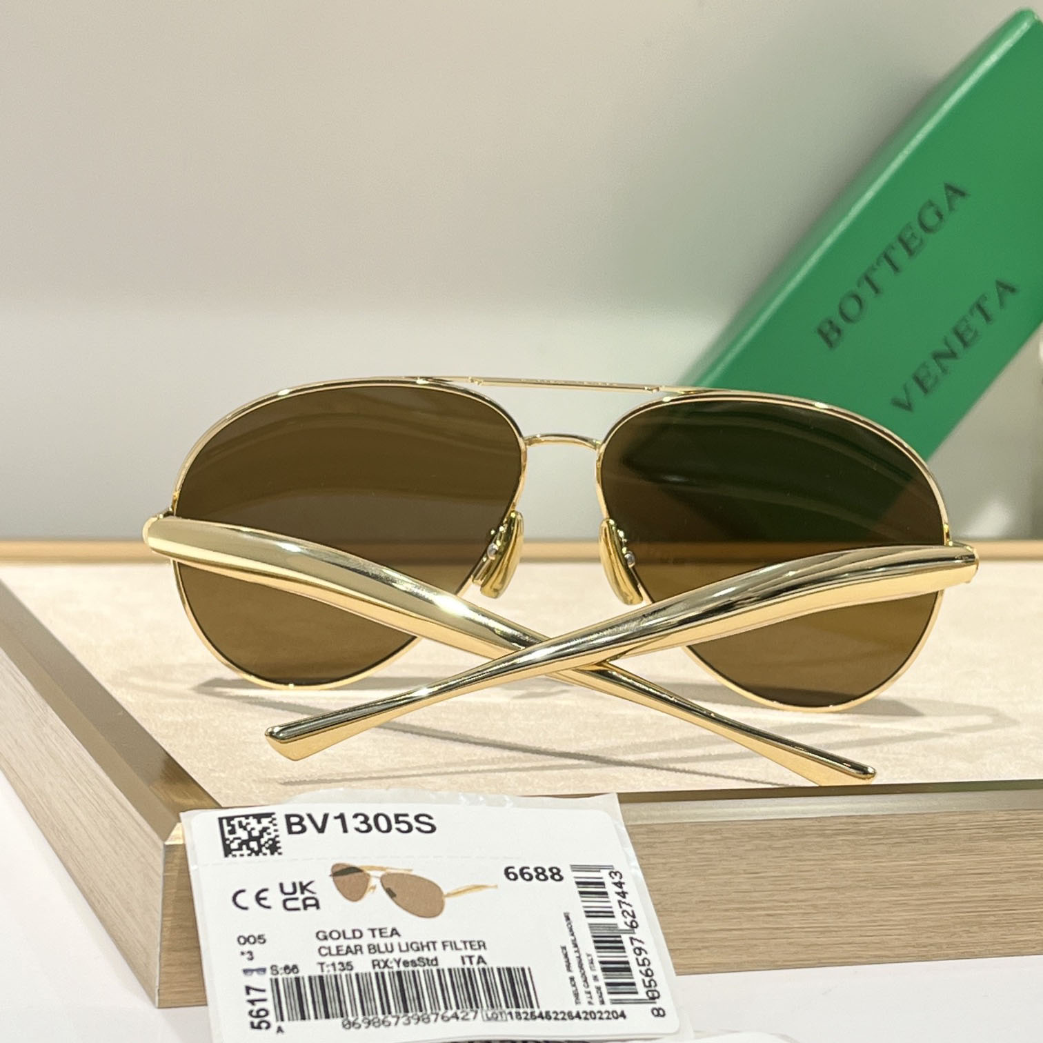 Bottega Veneta Sardine Aviator Sunglasses   BV1305S - DopestKickz