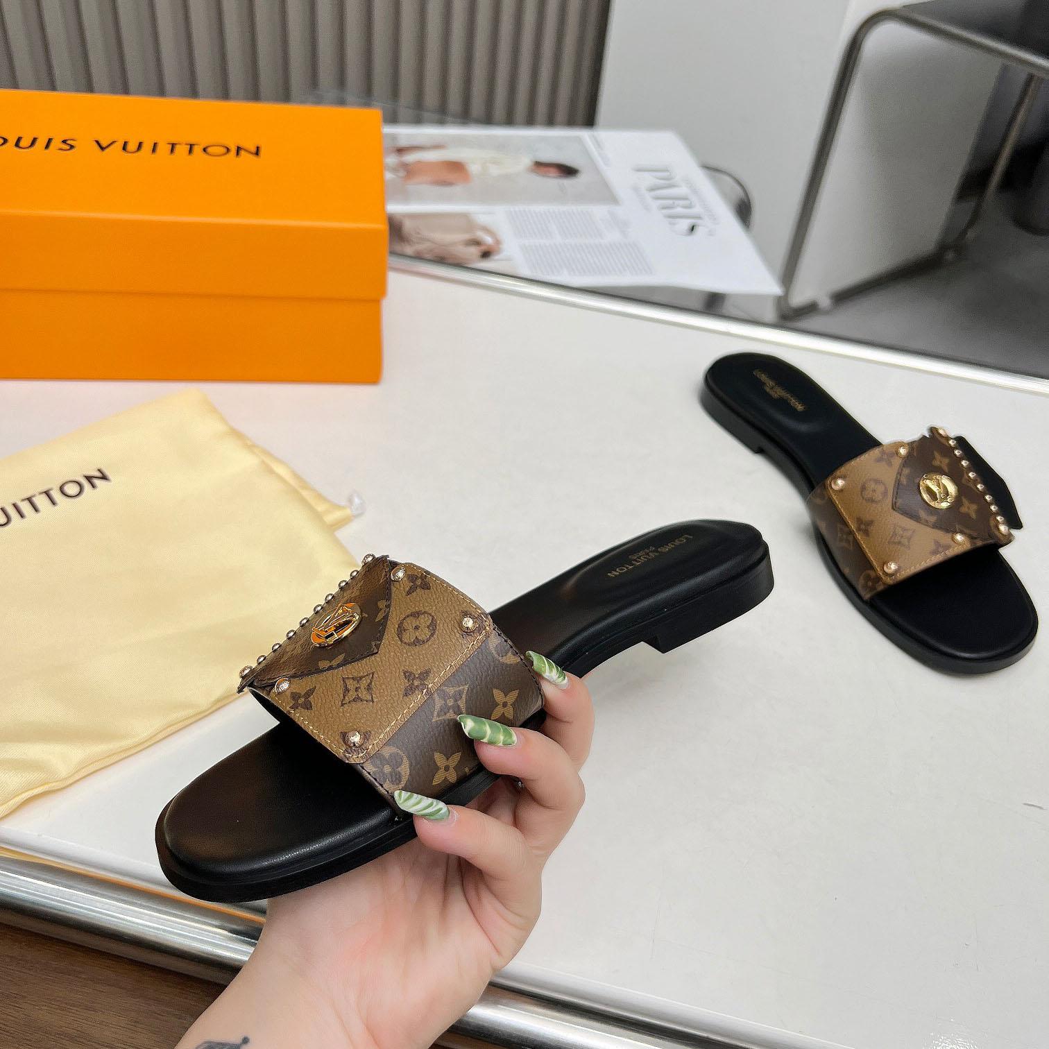 Louis Vuitton LV Frame Flat Mule   1ACXGE - DopestKickz