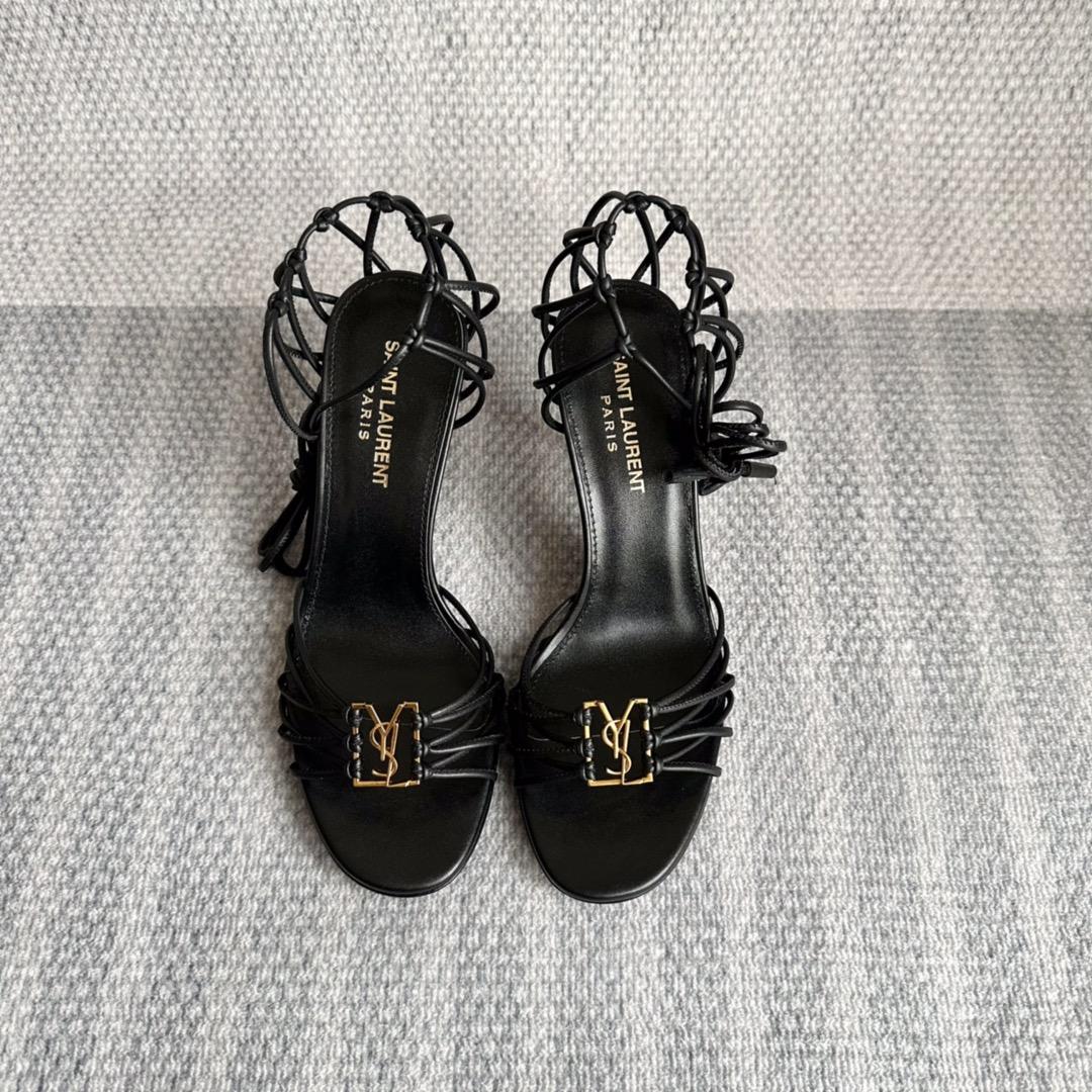 Saint Laurent Babylone Sandals In Smooth Leather - DopestKickz