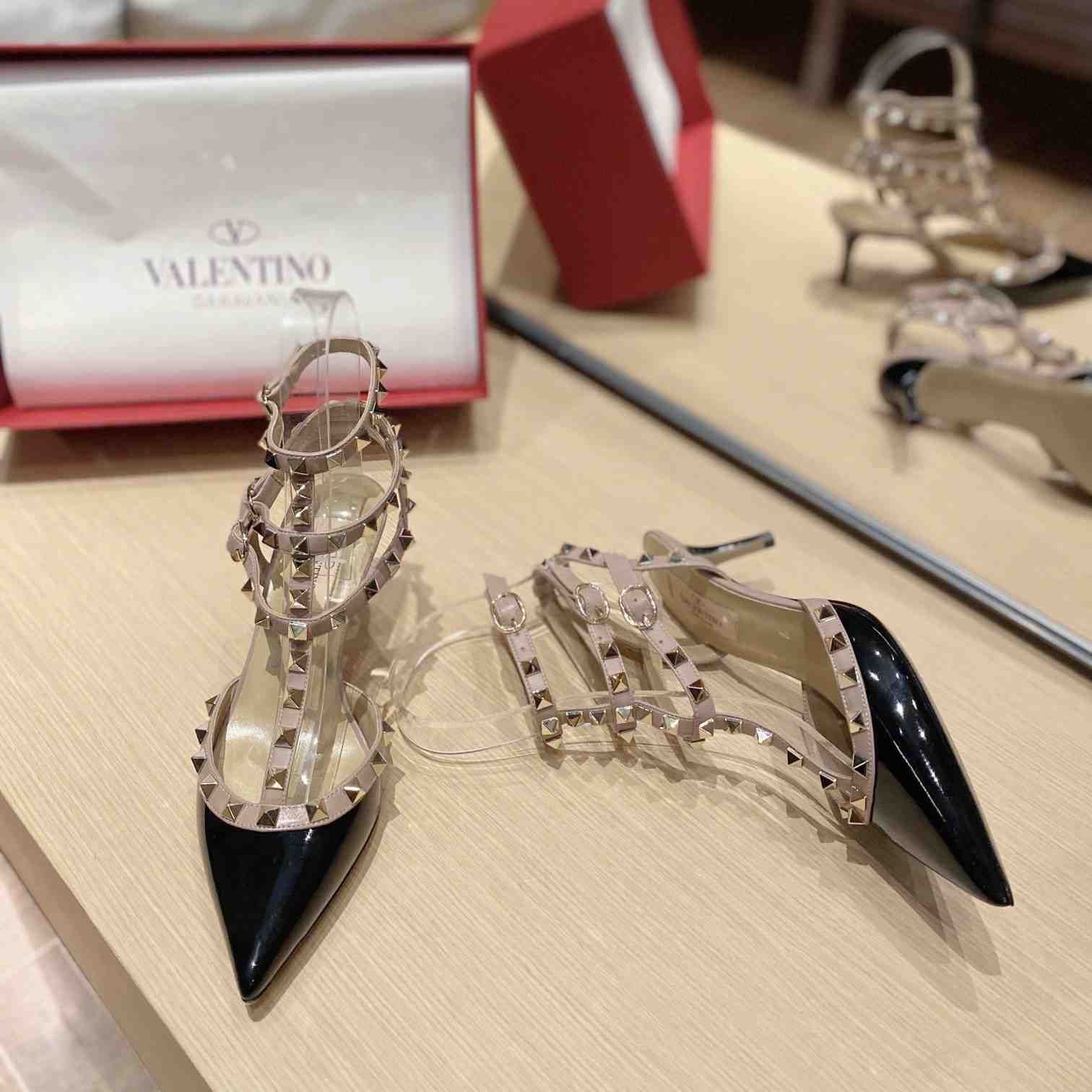 Valenti Garavani Rockstud 65mm Caged Pumps - DopestKickz