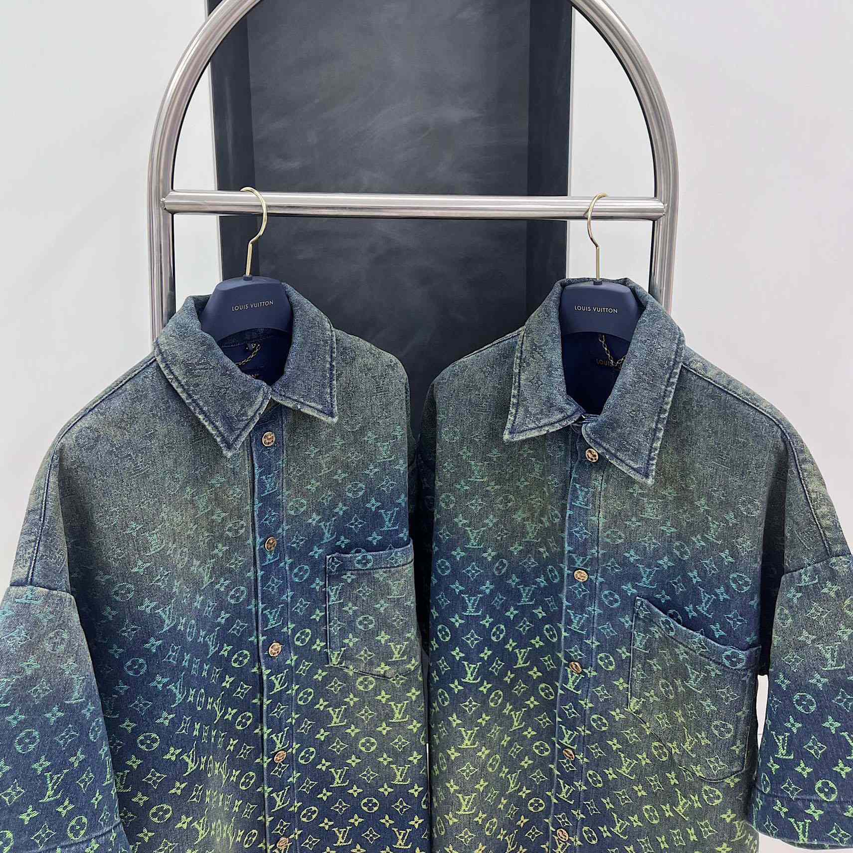 Louis Vuitton Short-Sleeved Monogram Shirt - DopestKickz