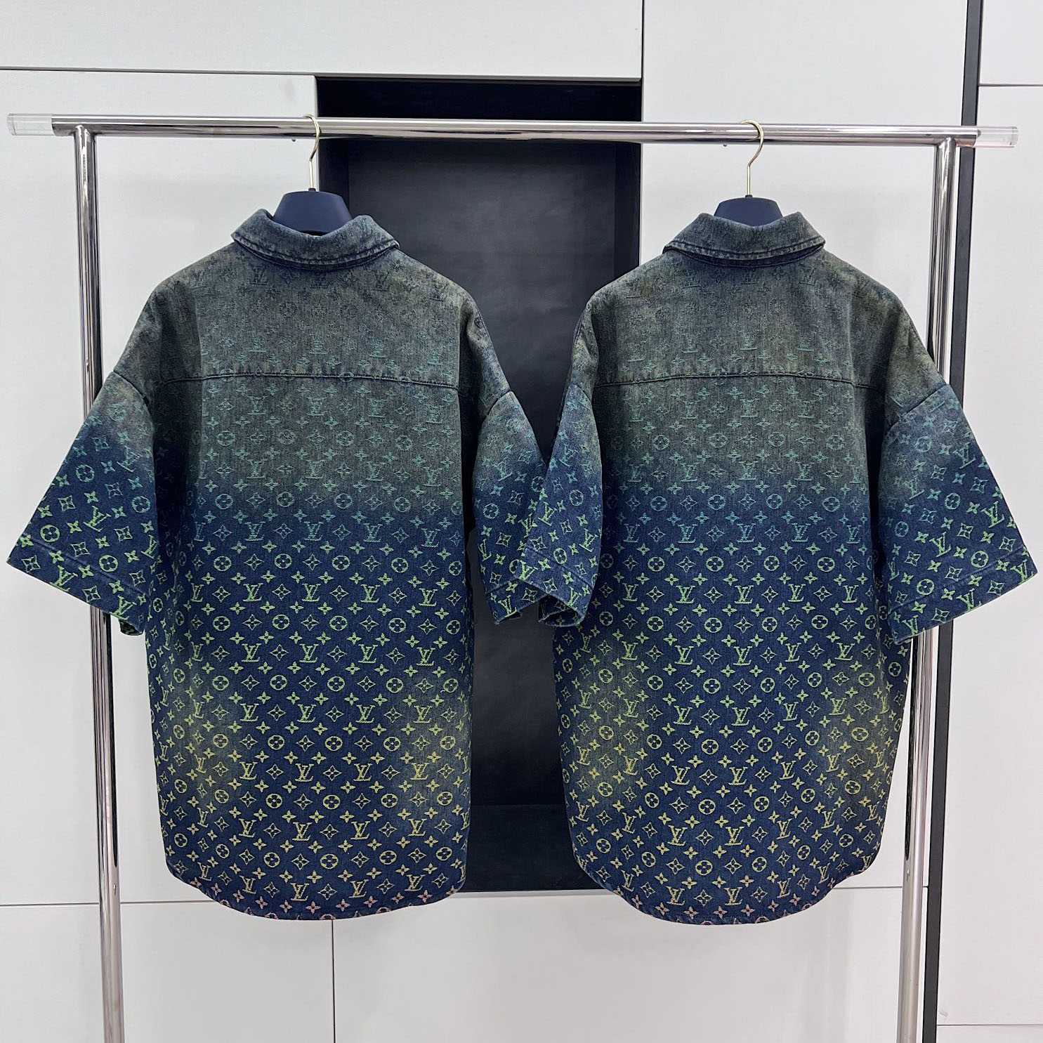 Louis Vuitton Short-Sleeved Monogram Shirt - DopestKickz