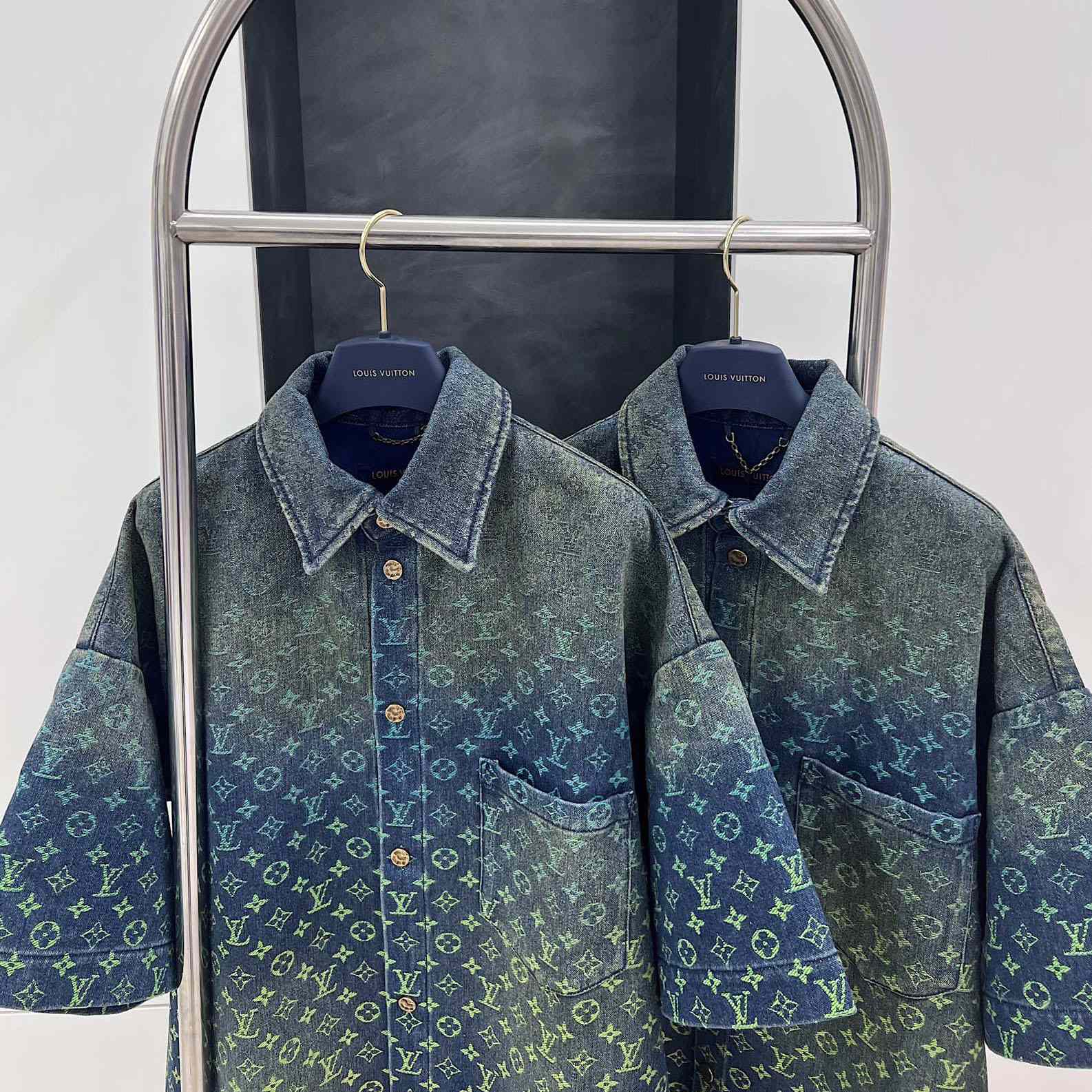 Louis Vuitton Short-Sleeved Monogram Shirt - DopestKickz