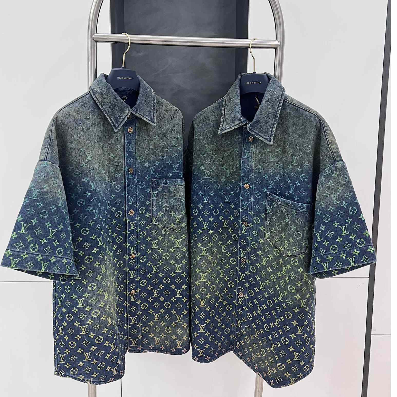 Louis Vuitton Short-Sleeved Monogram Shirt - DopestKickz