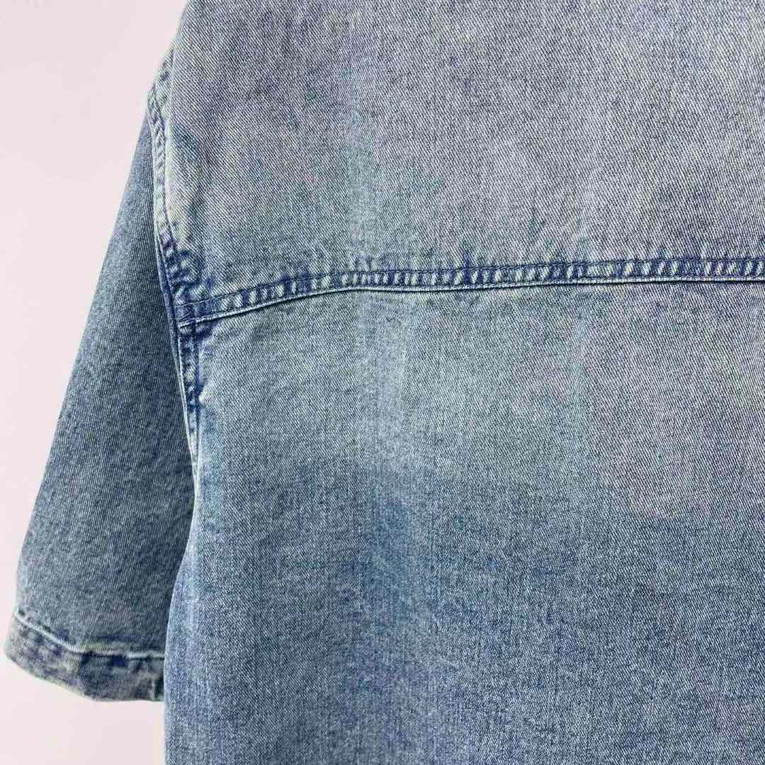 Louis Vuitton Short-Sleeved Denim Workwear Shirt  1ABLDG - DopestKickz
