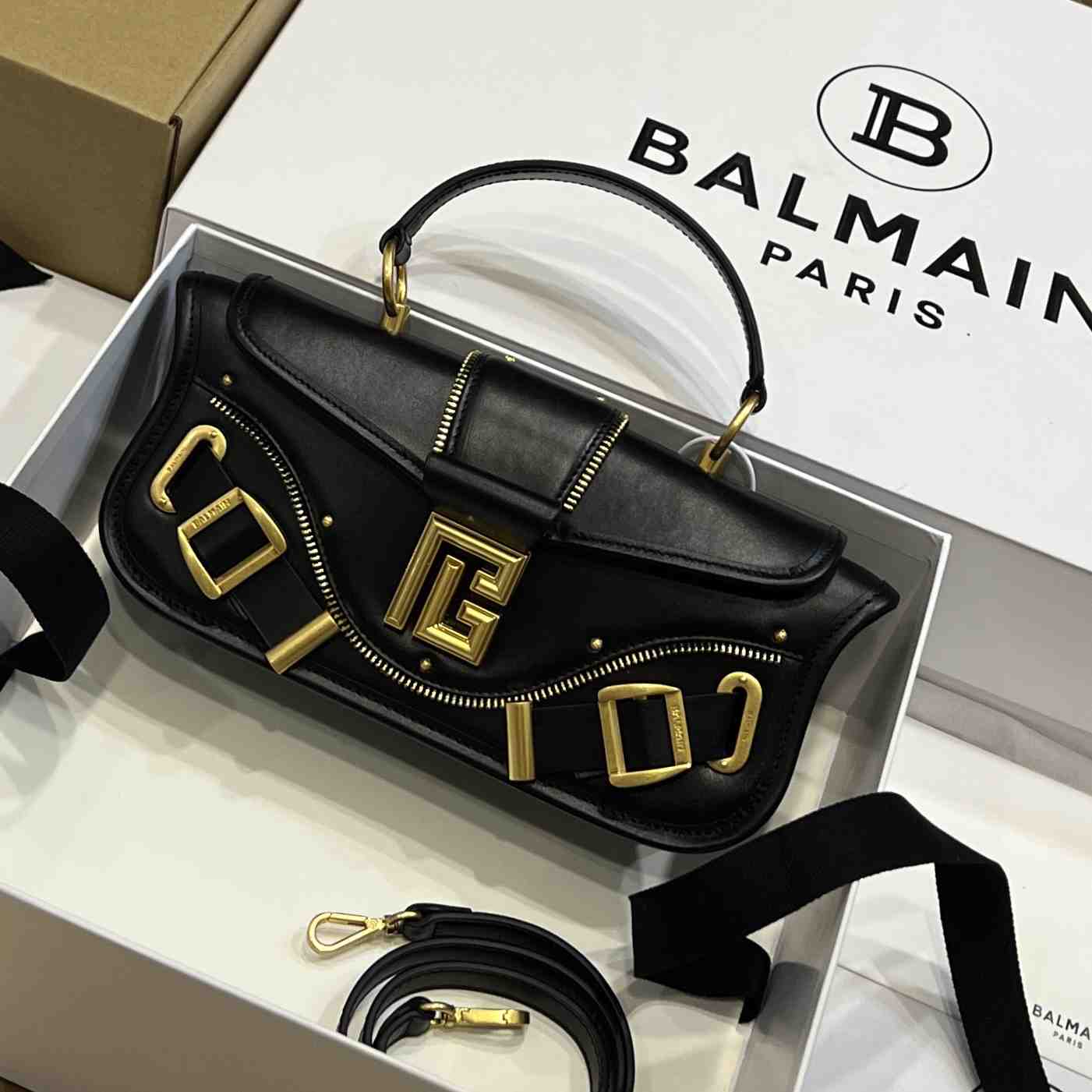 Balmain Blaze Crossbody Bag   (26*11.5*3cm) - DopestKickz