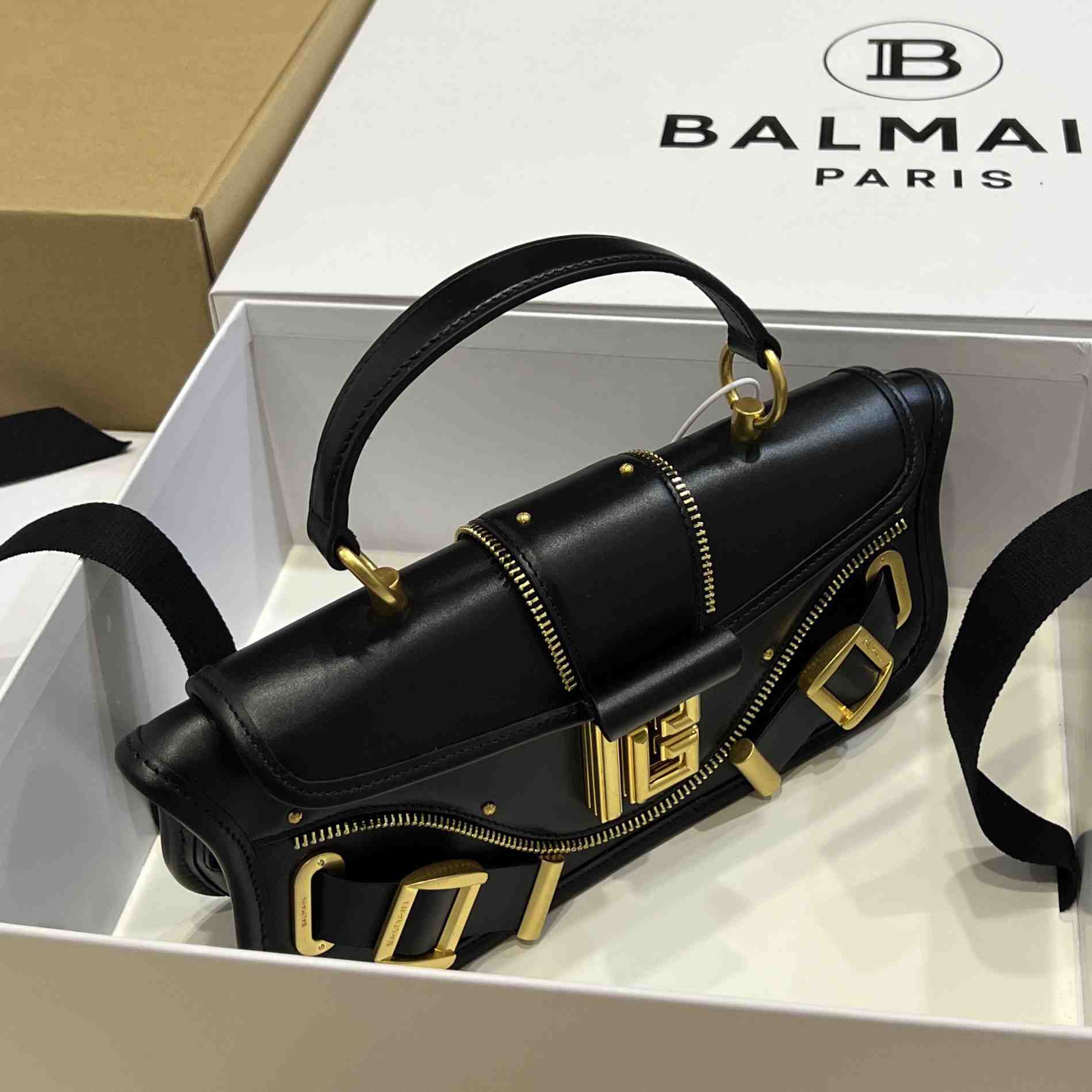 Balmain Blaze Crossbody Bag   (26*11.5*3cm) - DopestKickz