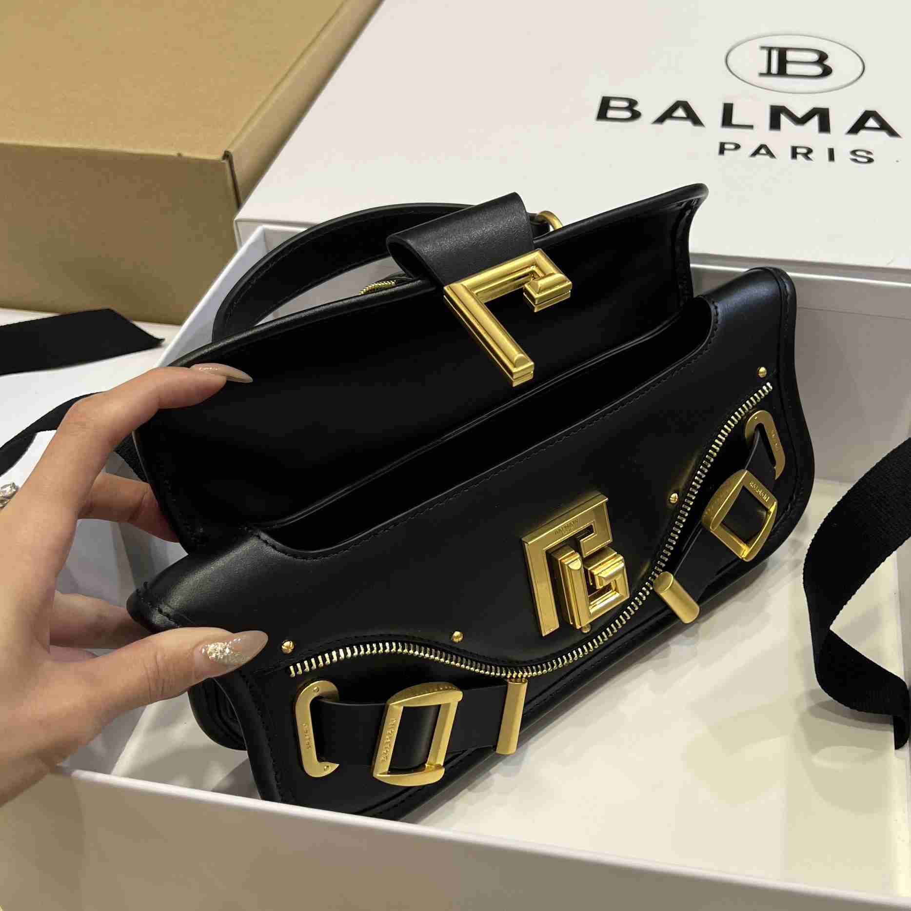 Balmain Blaze Crossbody Bag   (26*11.5*3cm) - DopestKickz