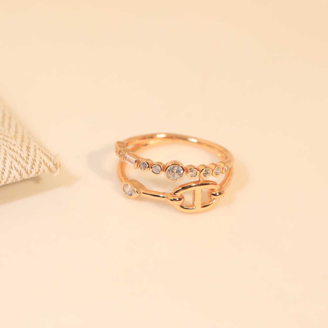 Hermes Chaine d'ancre Chaos Fancy Ring - DopestKickz