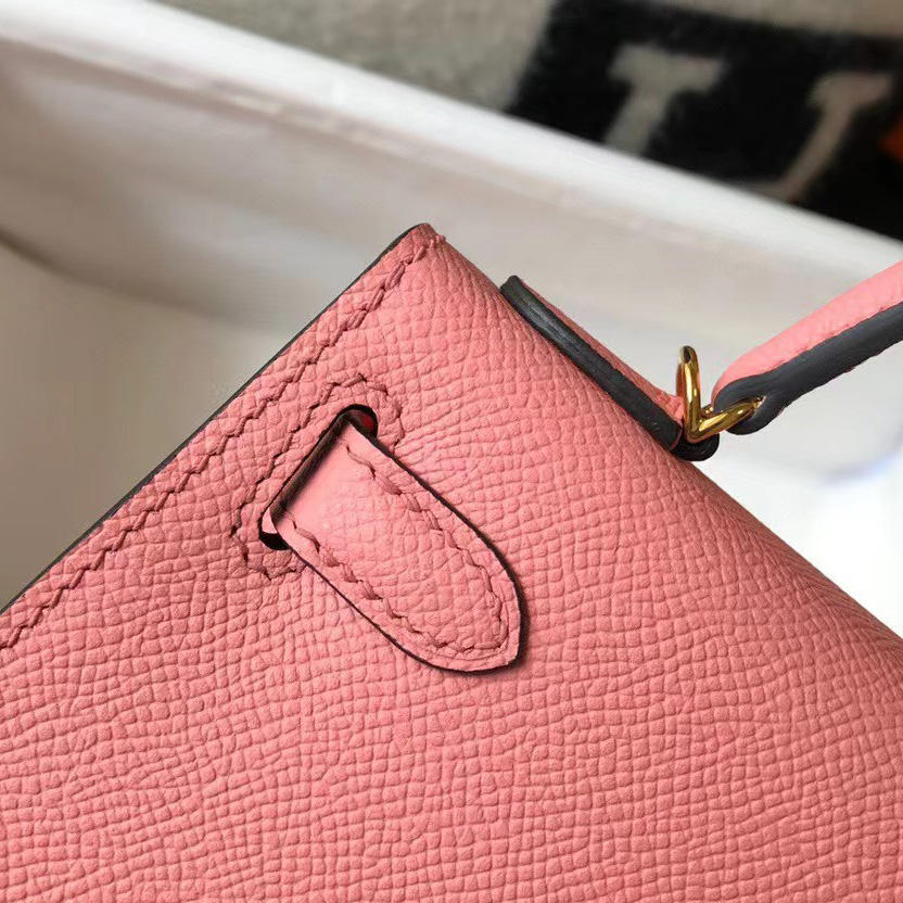 Hermes HM Kelly Mini 20 pink Epsom Gold Hardware （19-13-6.5cm） - DopestKickz