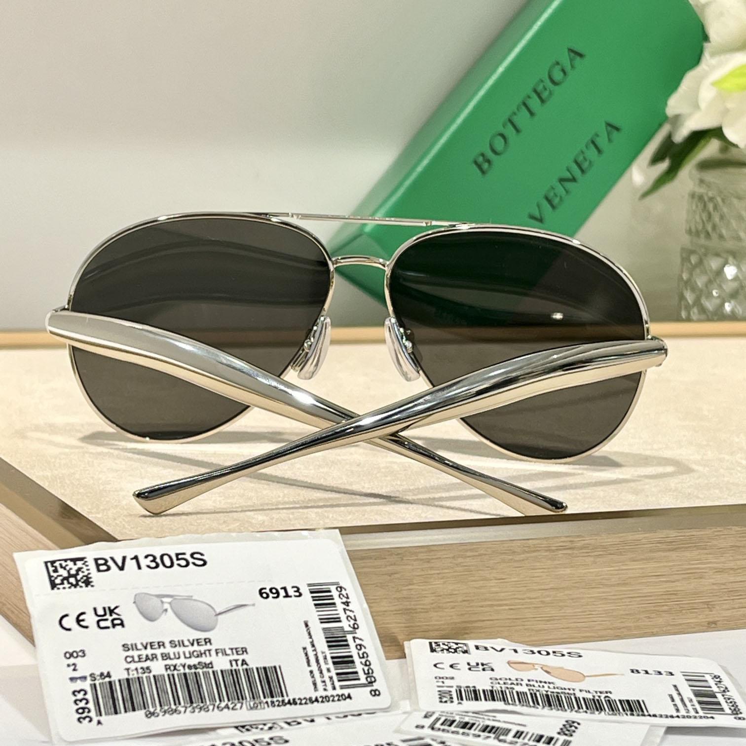Bottega Veneta Sardine Aviator Sunglasses   BV1305S - DopestKickz