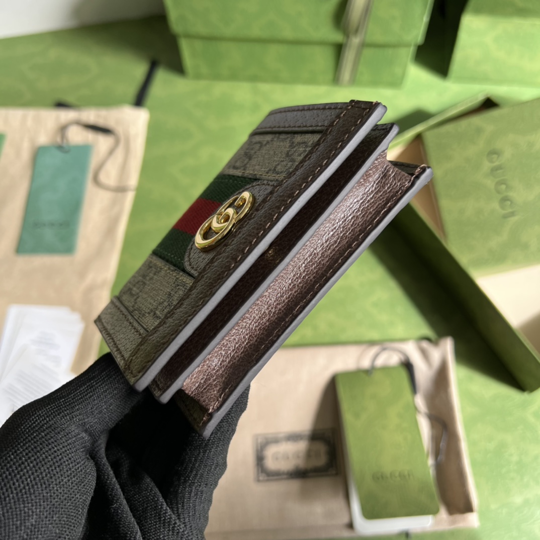 Gucci Ophidia GG Supreme Leather Wallet (11*8.5*3cm)  625711 - DopestKickz