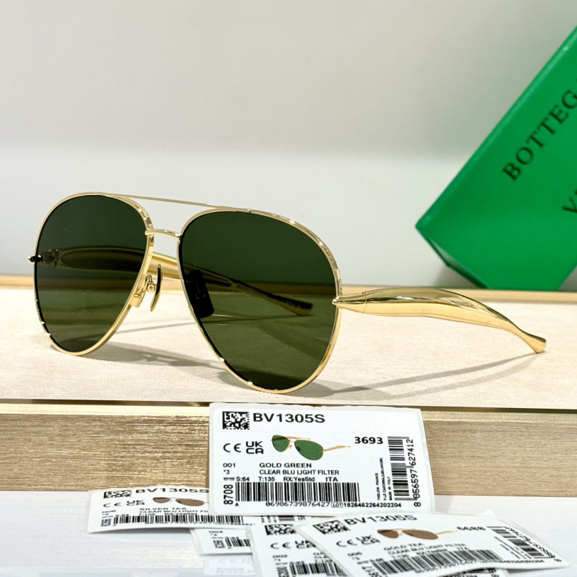Bottega Veneta Sardine Aviator Sunglasses   BV1305S - DopestKickz