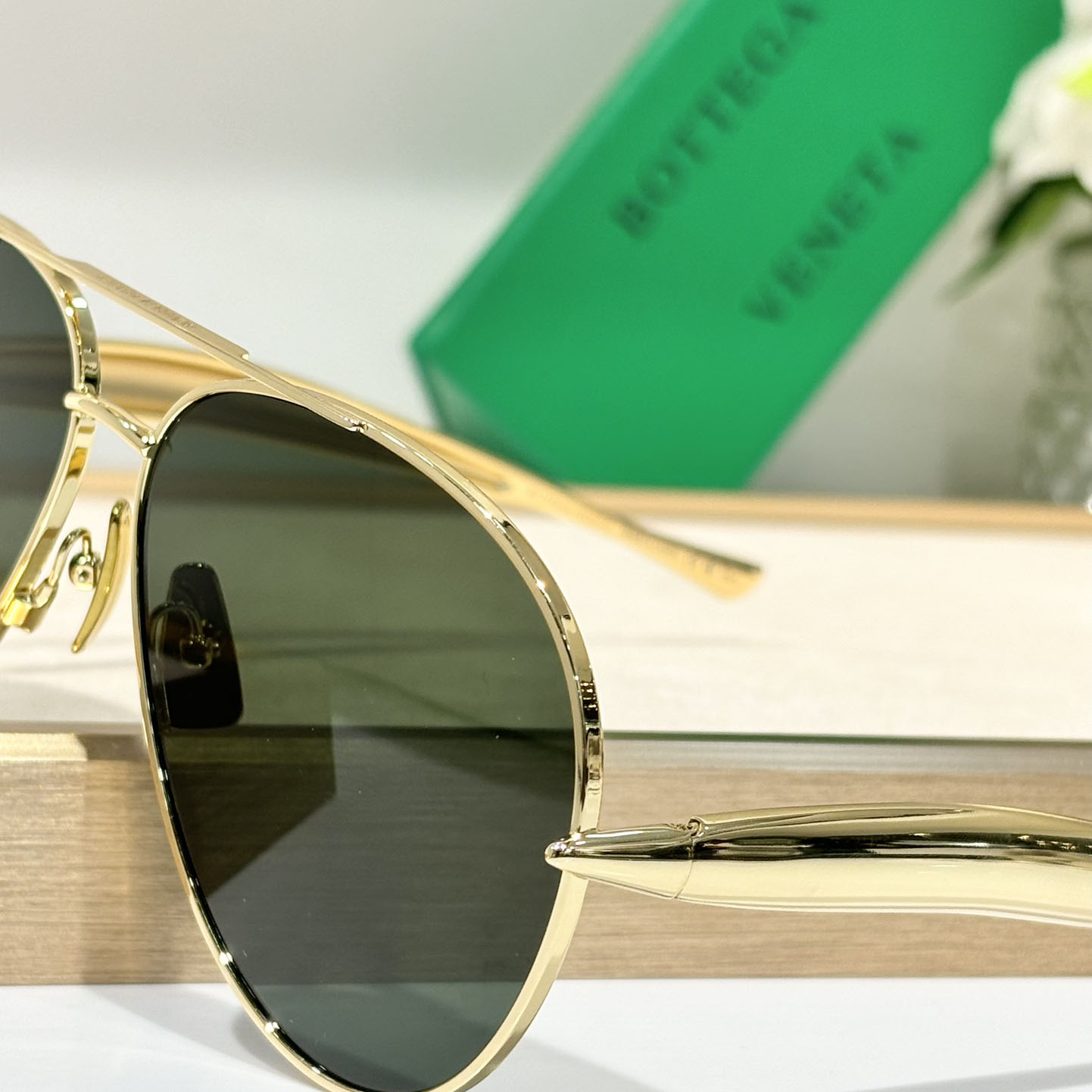 Bottega Veneta Sardine Aviator Sunglasses   BV1305S - DopestKickz