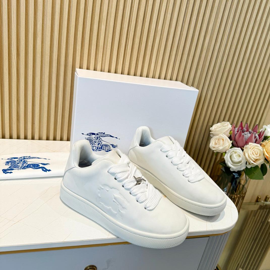 Burberry Leather Box Sneakers - DopestKickz