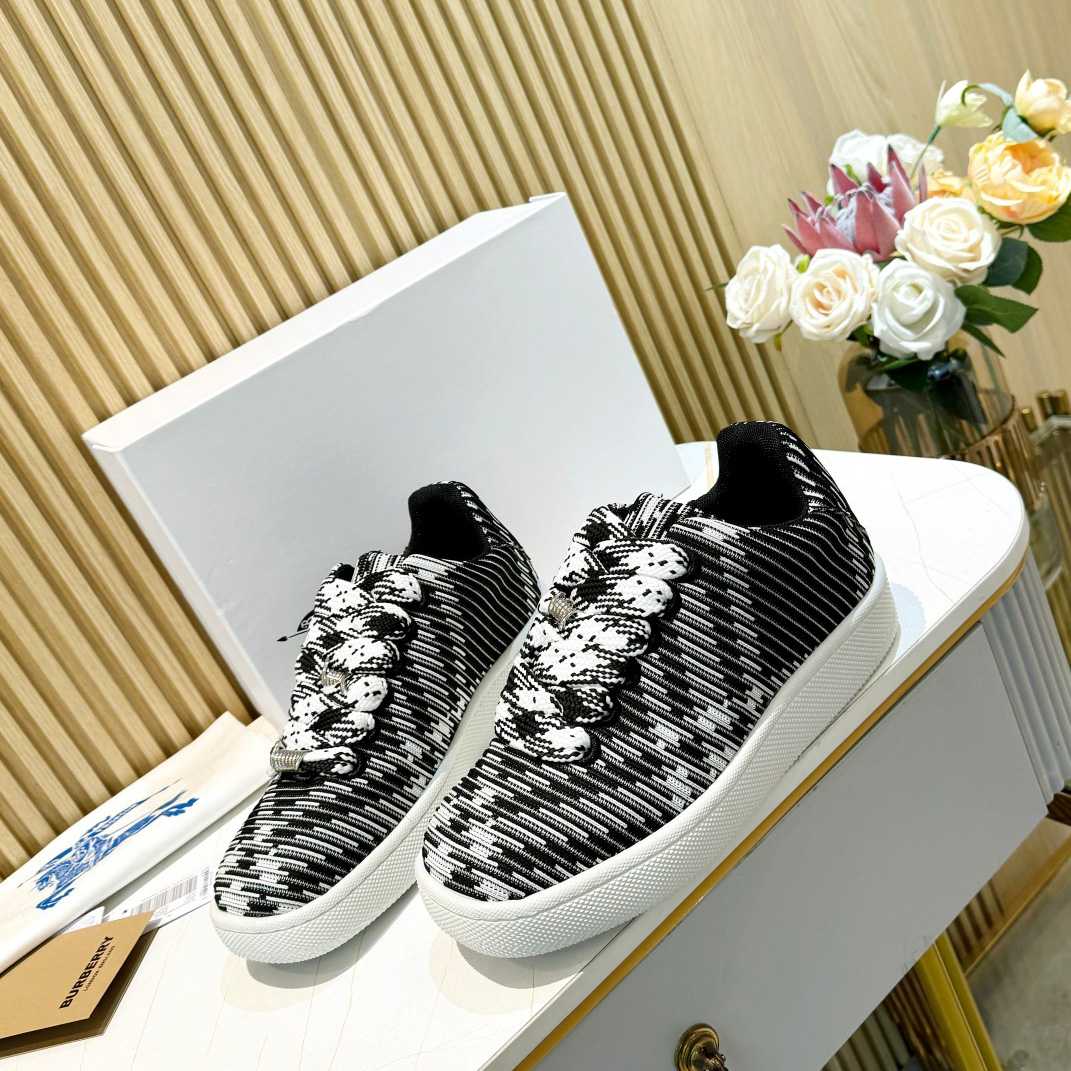 Burberry Check Knit Box Sneakers - DopestKickz
