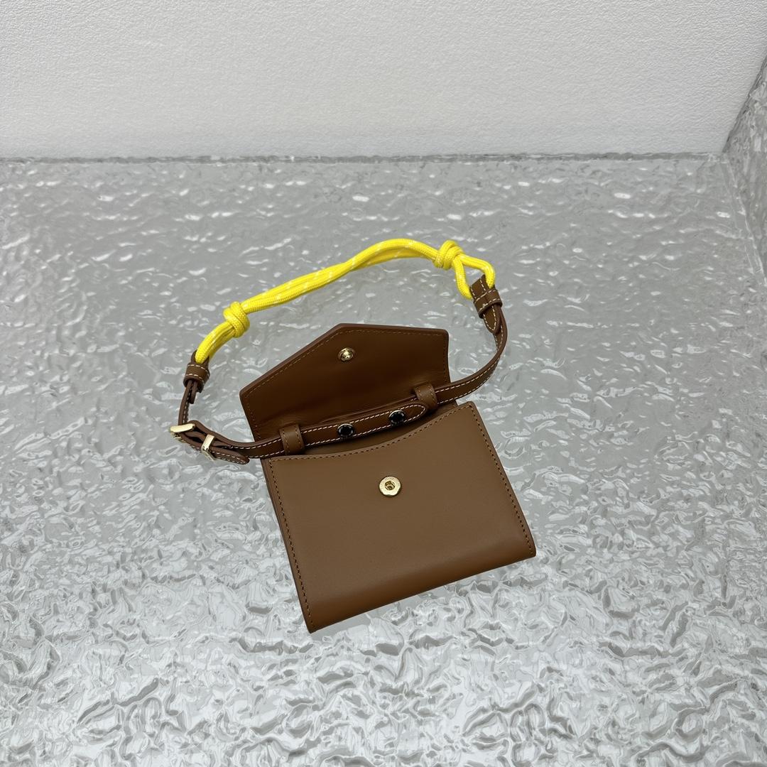 Miu Miu Leather Wallet With Leather And Cord Shoulder Strap - DopestKickz