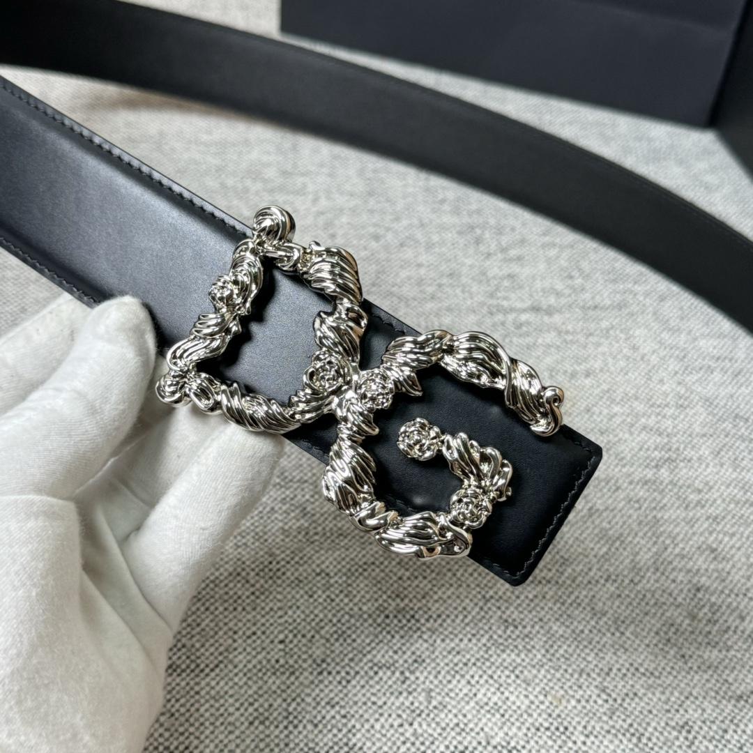 Dolce & Gabbana DG Logo-buckle Leather Belt   40mm - DopestKickz