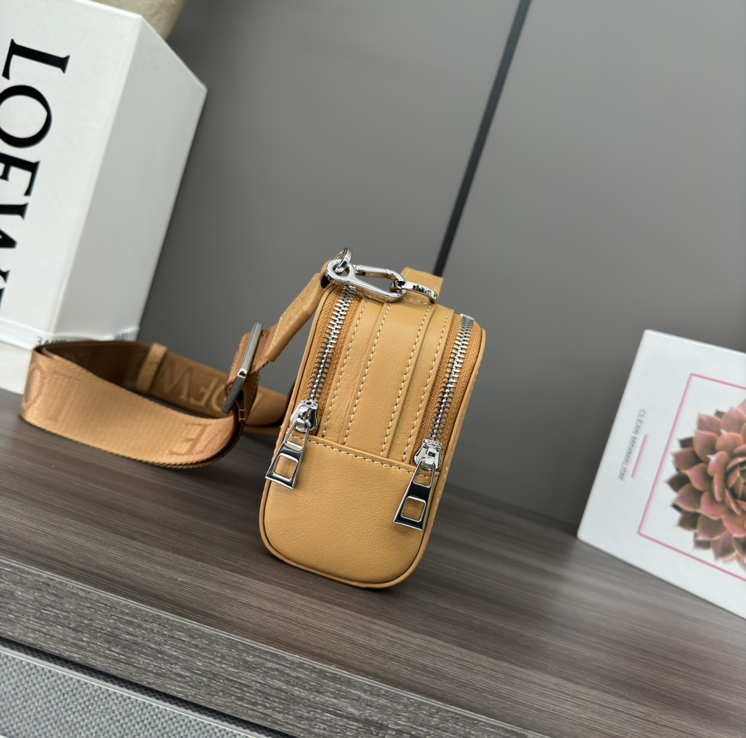 Loewe Mini Camera Crossbody Bag In Satin Calfskin - DopestKickz