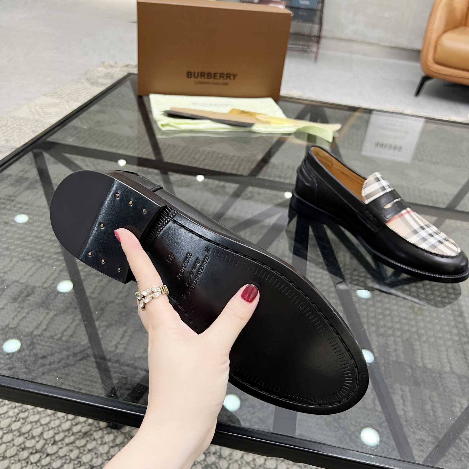 Burberry Vintage Check Penny Loafers - DopestKickz