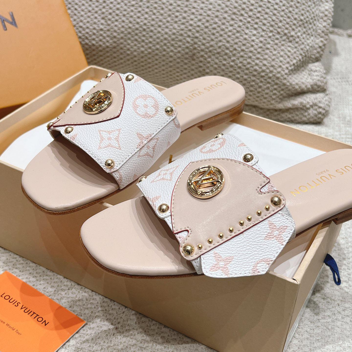 Louis Vuitton LV Frame Flat Mule   1ACXIM - DopestKickz