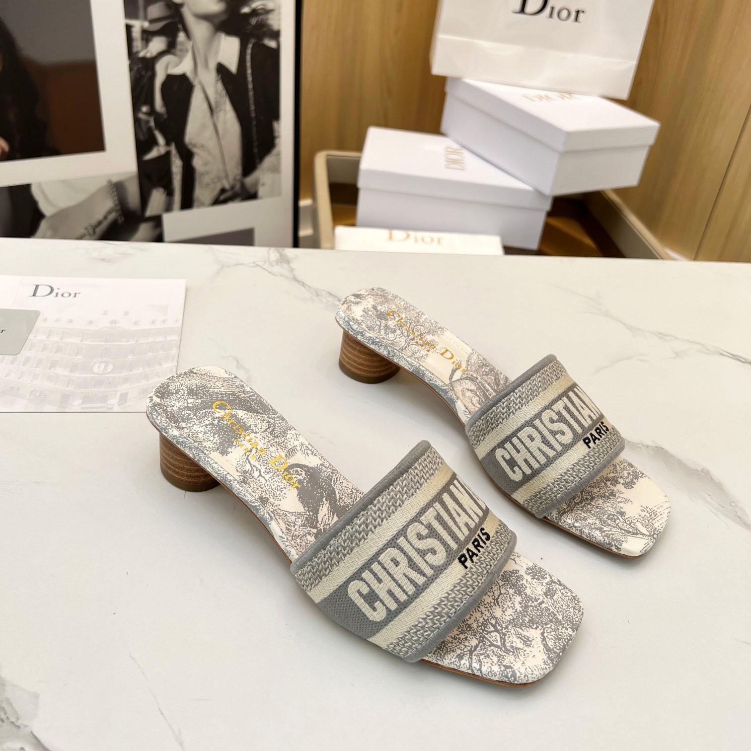 Dior Dway Heeled Slide - DopestKickz