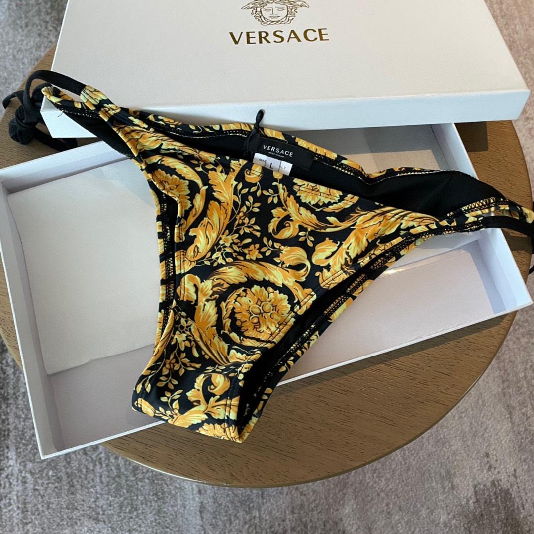 Versace Baroque-print Triangle Bikini  - DopestKickz