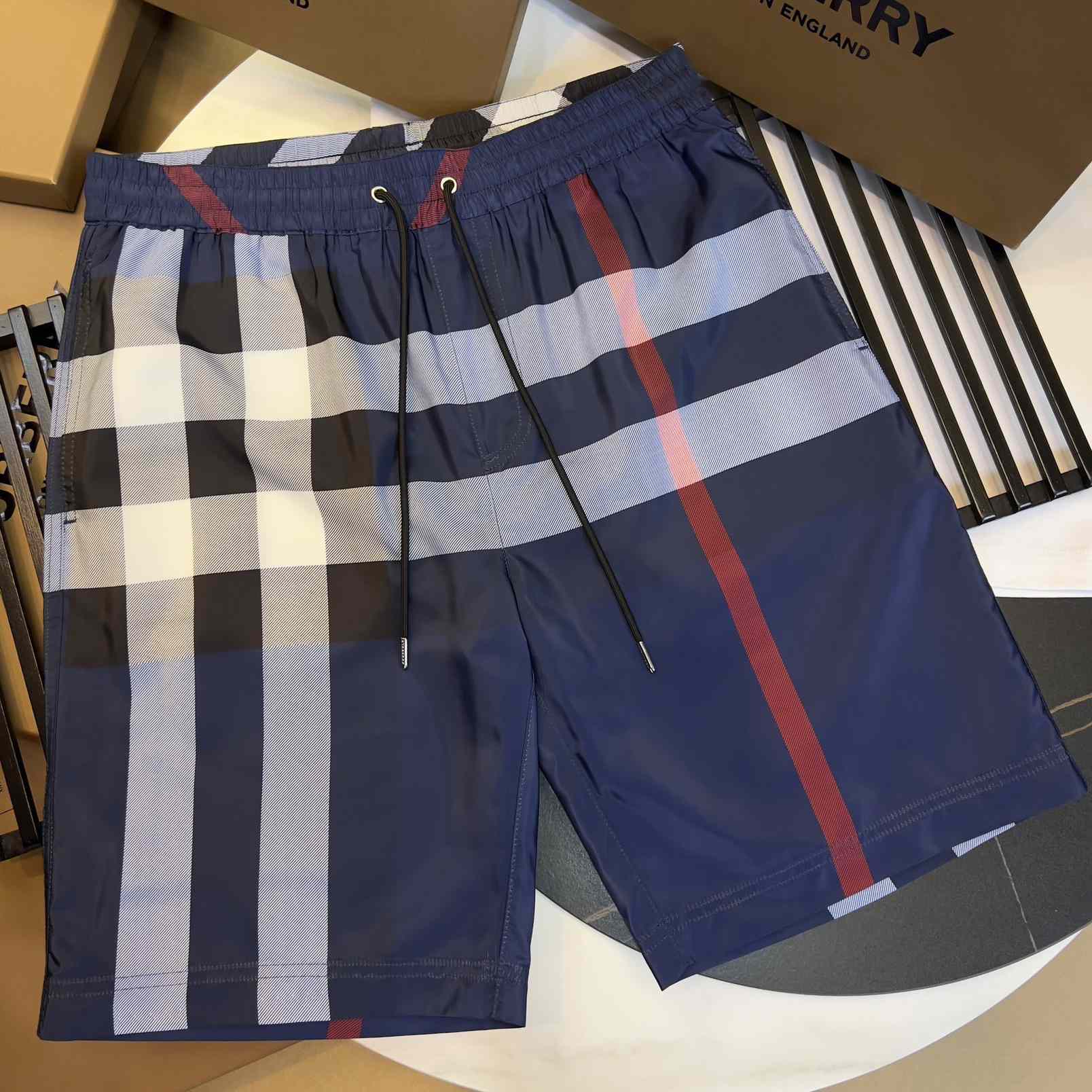 Burberry Checkered Twill Swim Shorts - DopestKickz