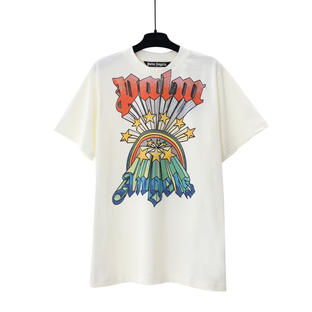 Palm Angels Rainbow Stars T-Shirt  - DopestKickz