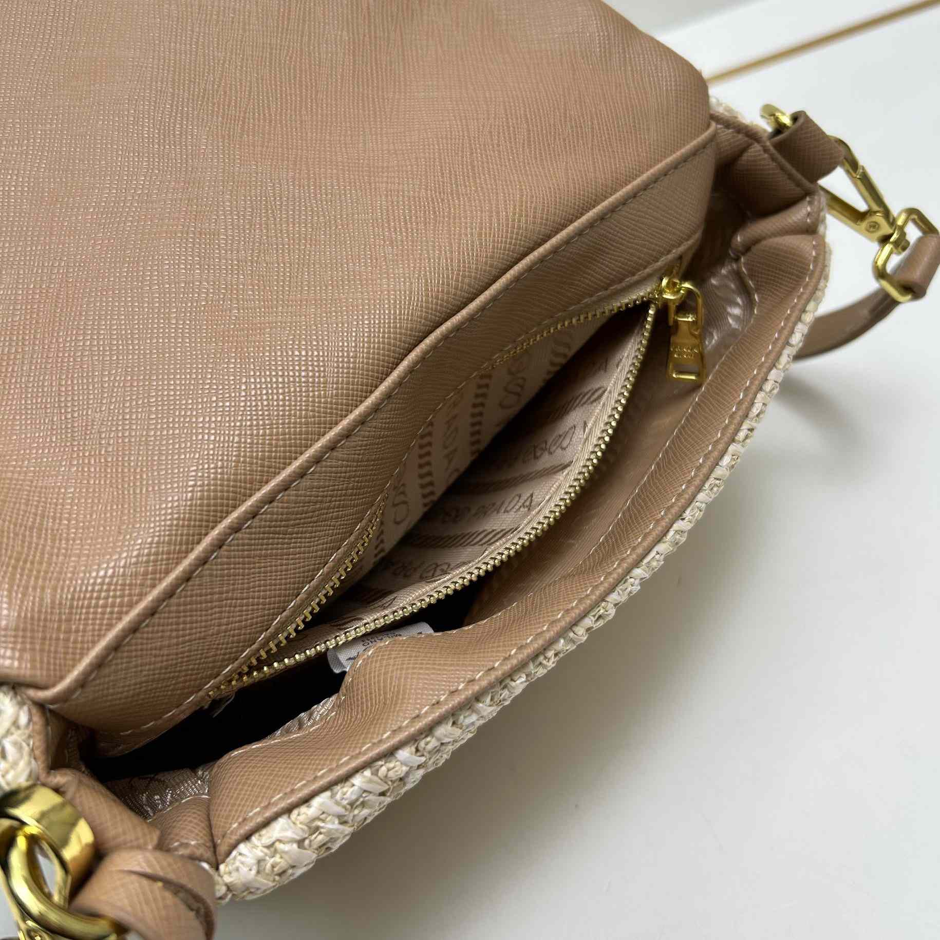Prada Crochet Card Holder With Shoulder Strap (20x12x8cm) - DopestKickz