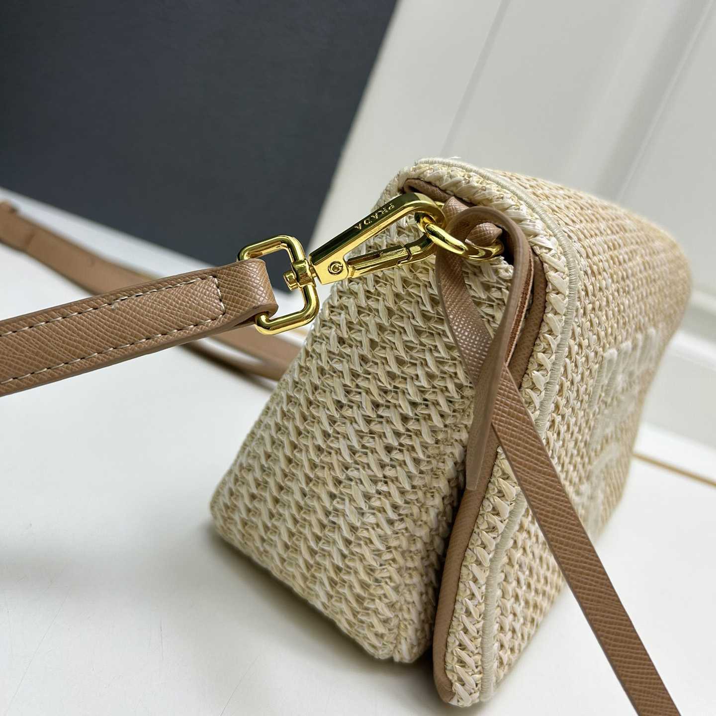 Prada Crochet Card Holder With Shoulder Strap (20x12x8cm) - DopestKickz