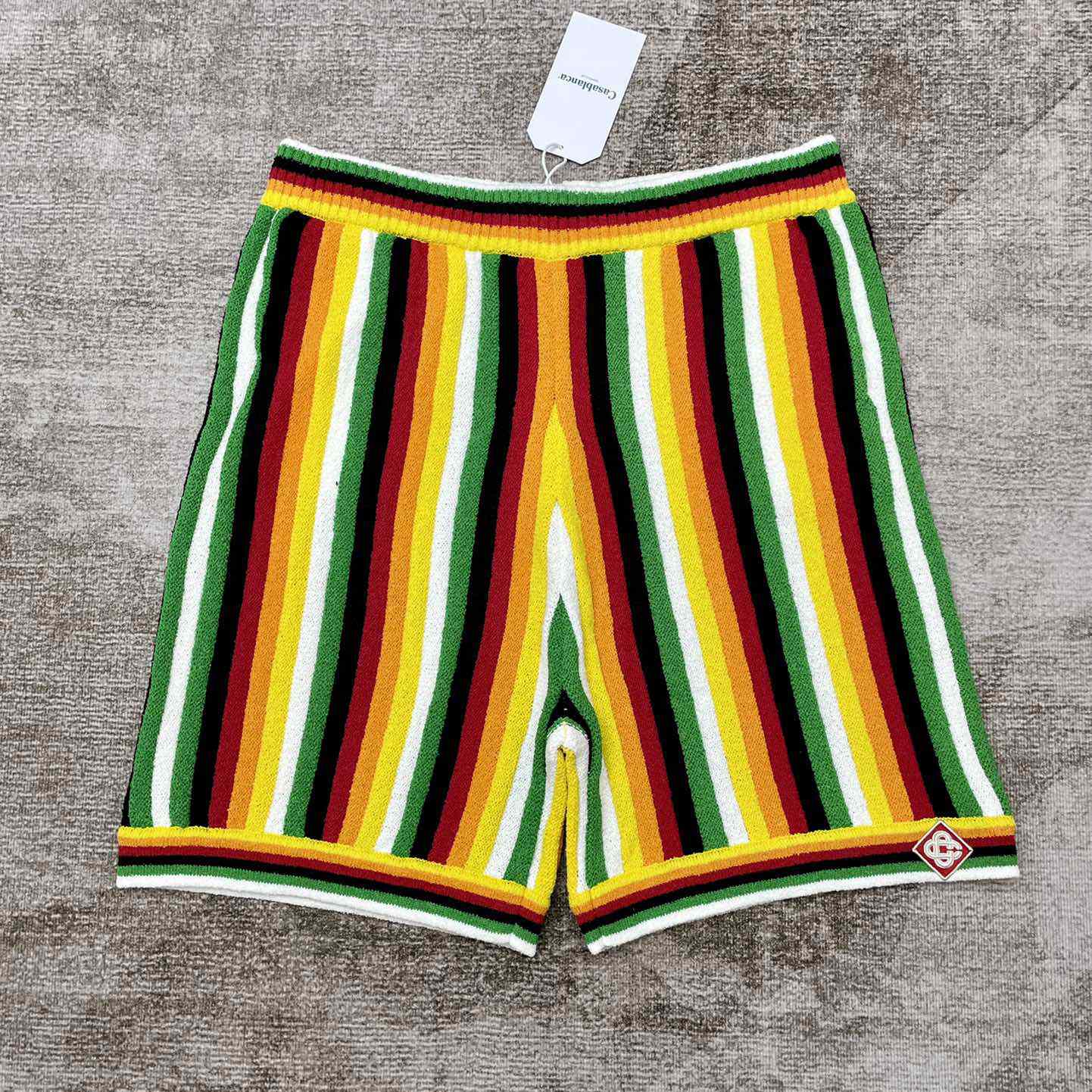 Casablanca Striped Towelling Shorts   D0042 - DopestKickz