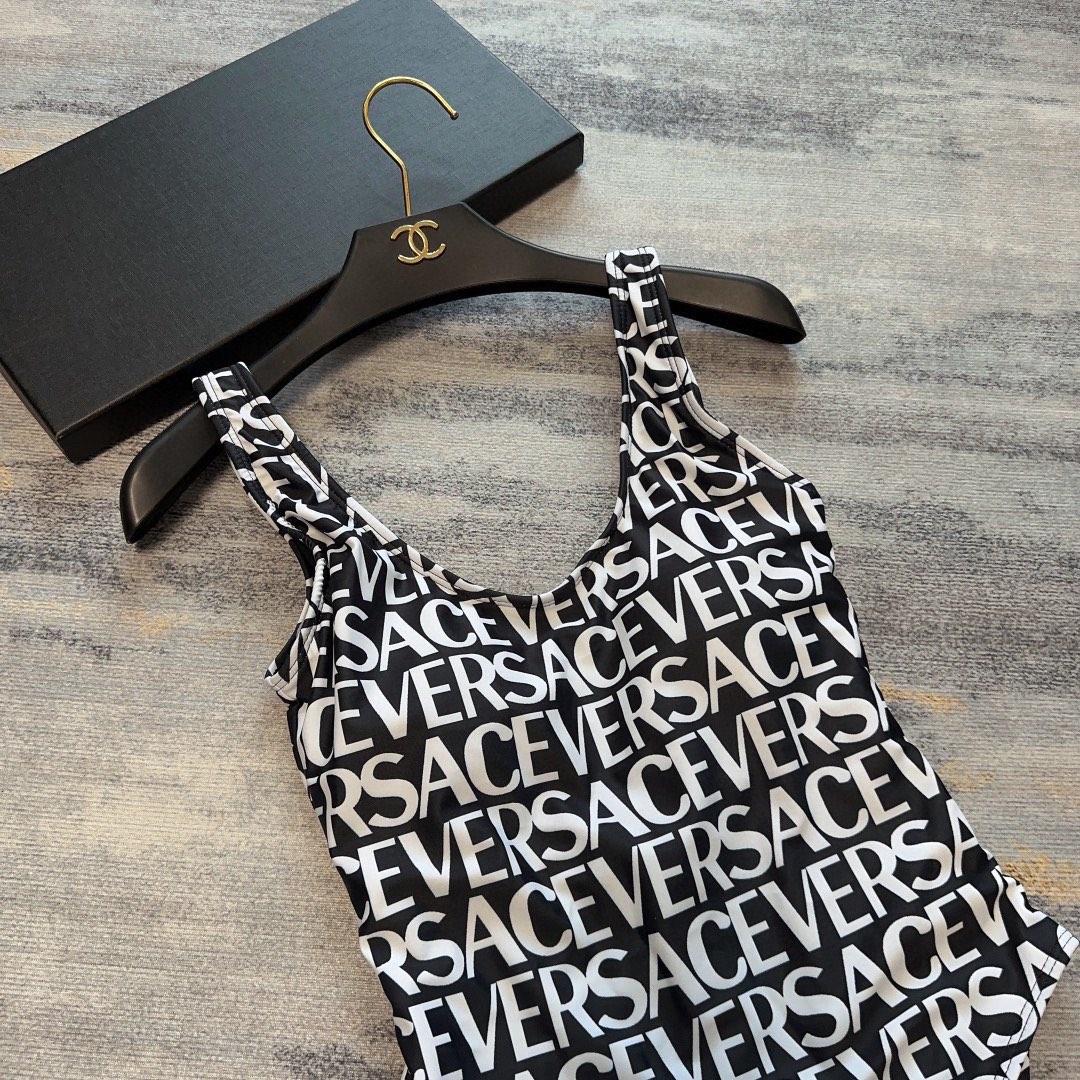 Versace Allover One-Piece Swimsuit - DopestKickz