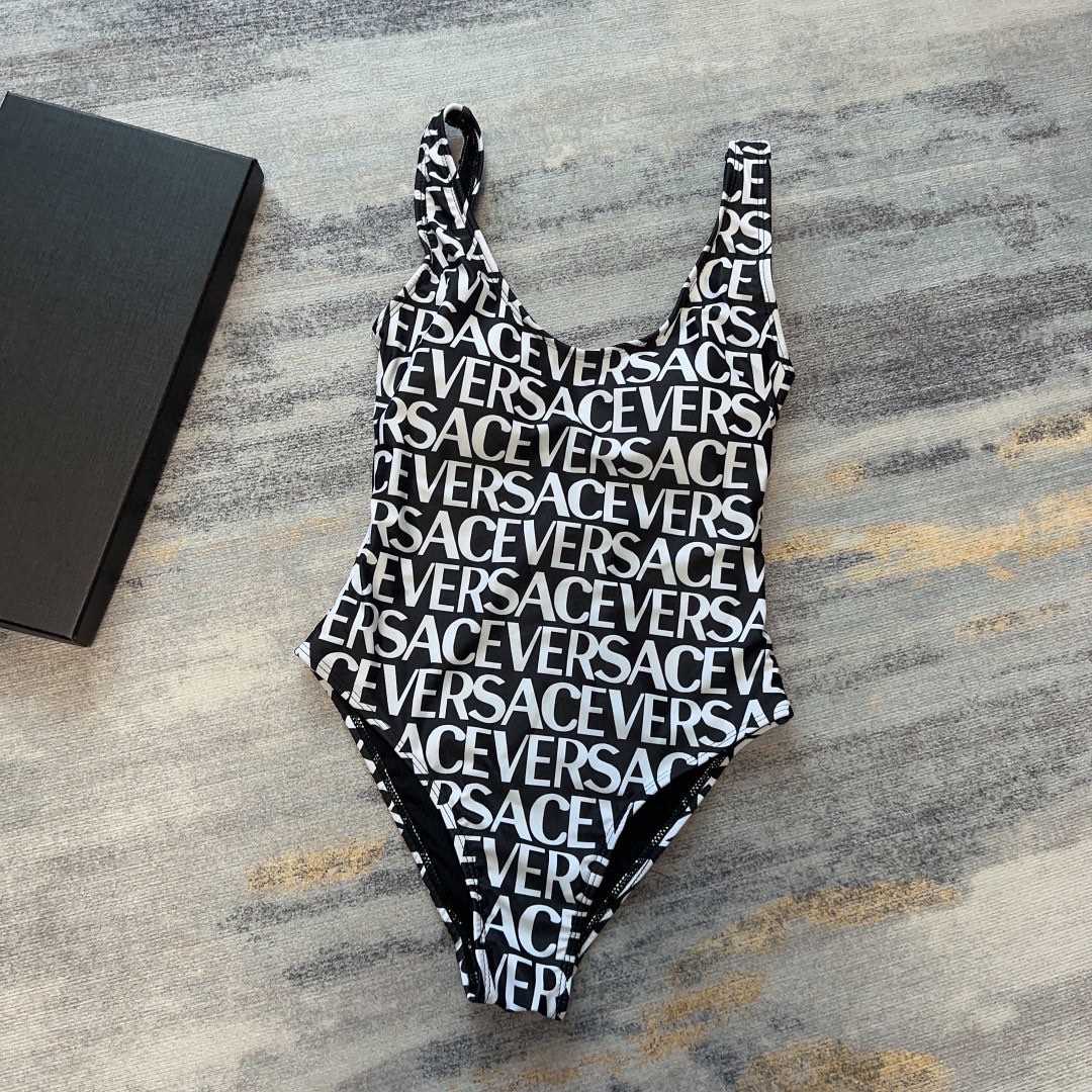 Versace Allover One-Piece Swimsuit - DopestKickz